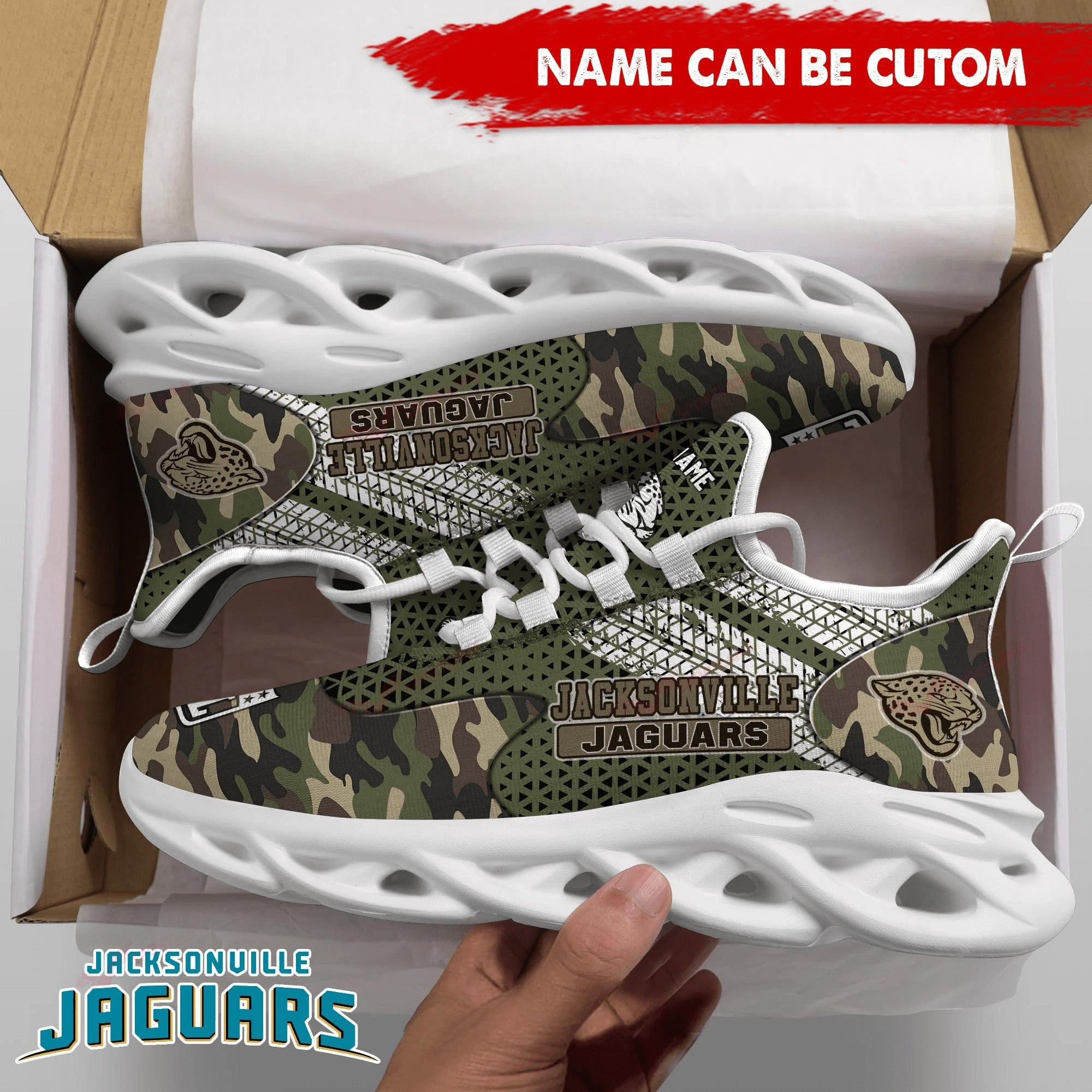 Personalized Jacksonville Jaguars NFL Max Soul Shoes Sneakers for Men And Women – NFL Football Fan Shoes, Team Sneakers
