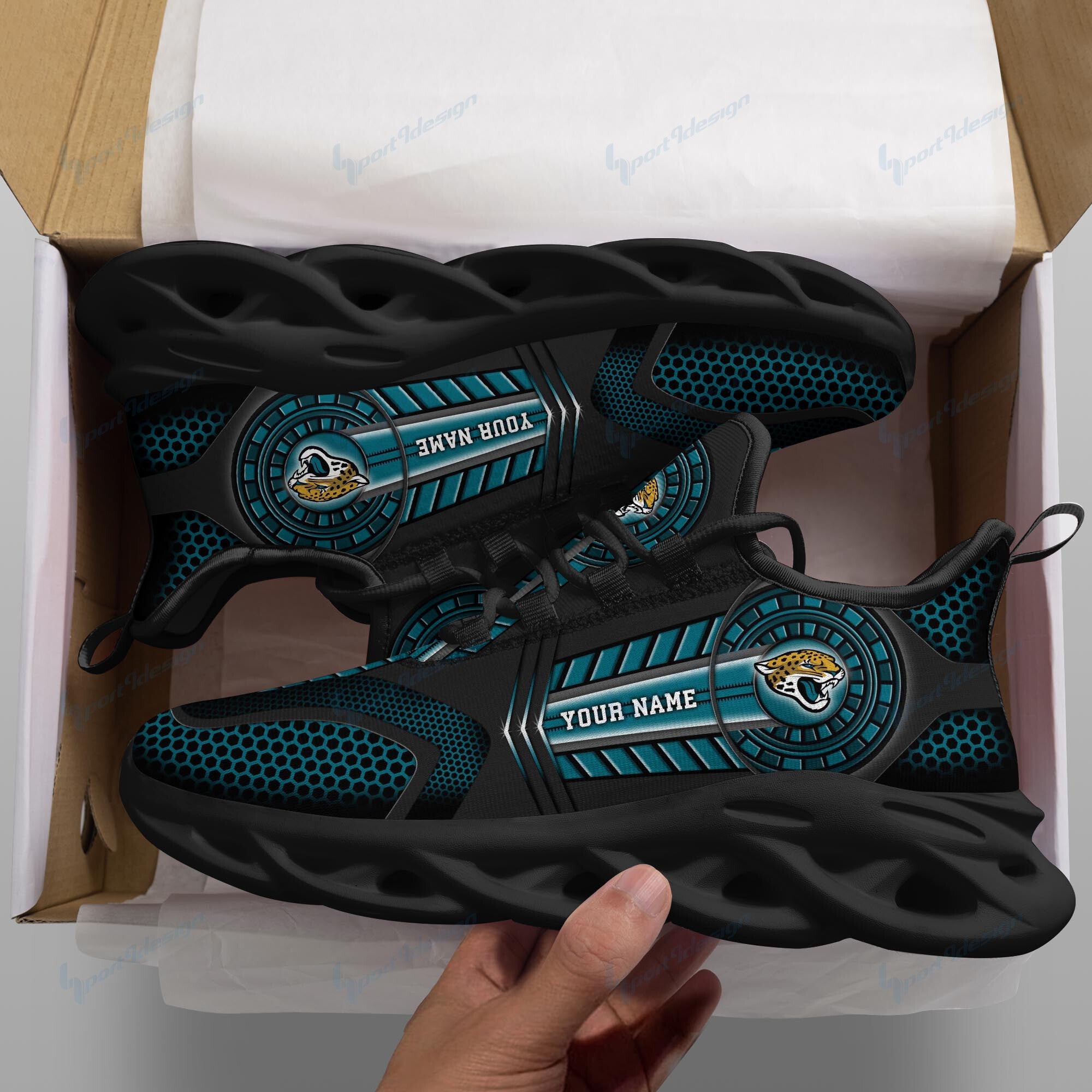 Personalized Jacksonville Jaguars NFL Max Soul Shoes Sneakers for Men And Women – NFL Football Fan Shoes, Team Sneakers