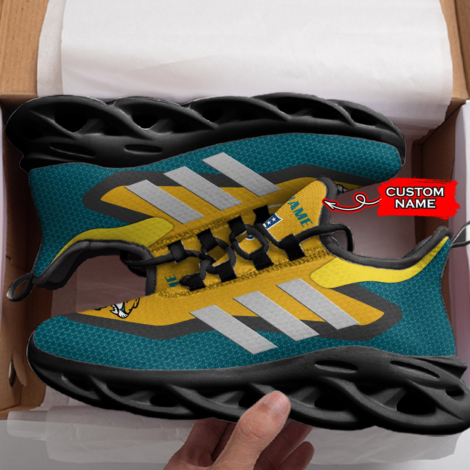 Personalized Jacksonville Jaguars NFL Max Soul Shoes Sneakers for Men And Women – NFL Football Fan Shoes, Team Sneakers - Image 4