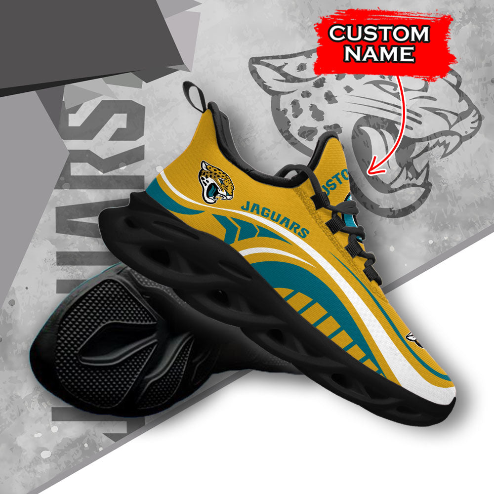 Personalized Jacksonville Jaguars NFL Max Soul Shoes Sneakers for Men And Women – NFL Football Fan Shoes, Team Sneakers - Image 4