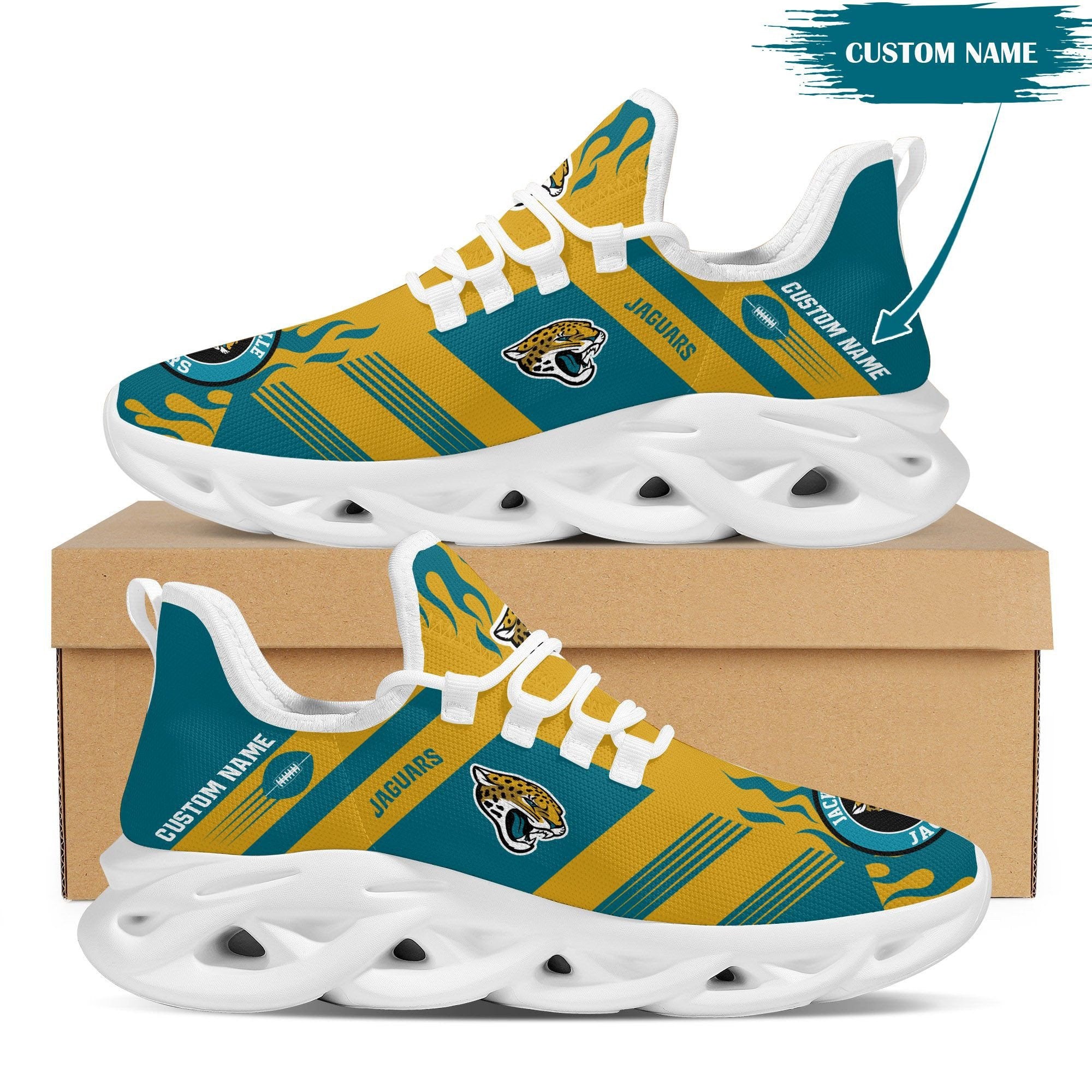 Personalized Jacksonville Jaguars NFL Max Soul Shoes Sneakers for Men And Women – NFL Football Fan Shoes, Team Sneakers