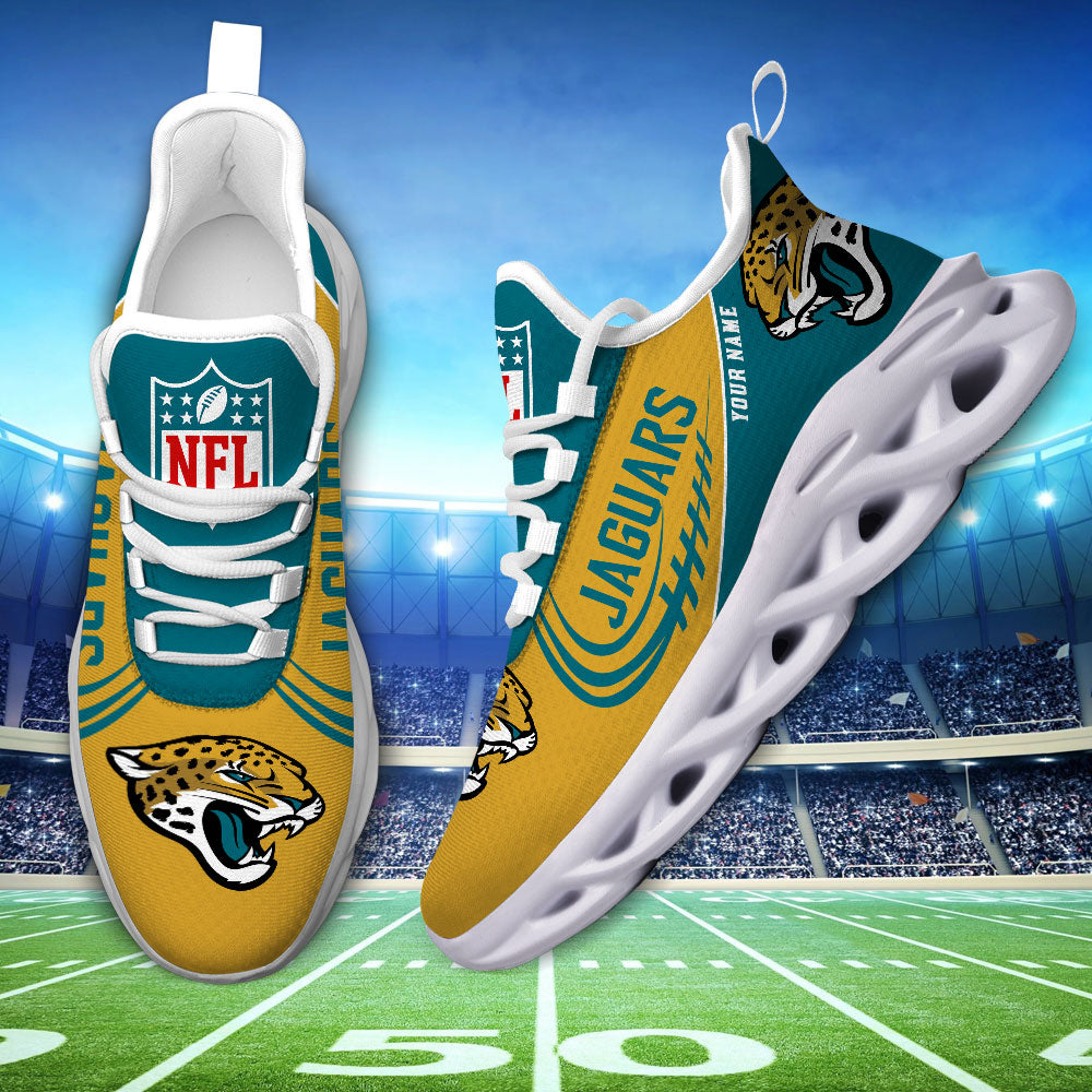 Personalized Jacksonville Jaguars NFL Max Soul Shoes Sneakers for Men And Women – NFL Football Fan Shoes, Team Sneakers - Image 3