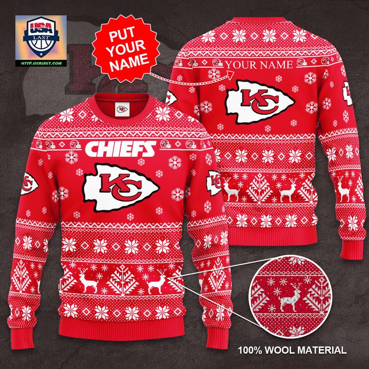 Personalized Kansas City Chiefs Christams Ugly Sweater