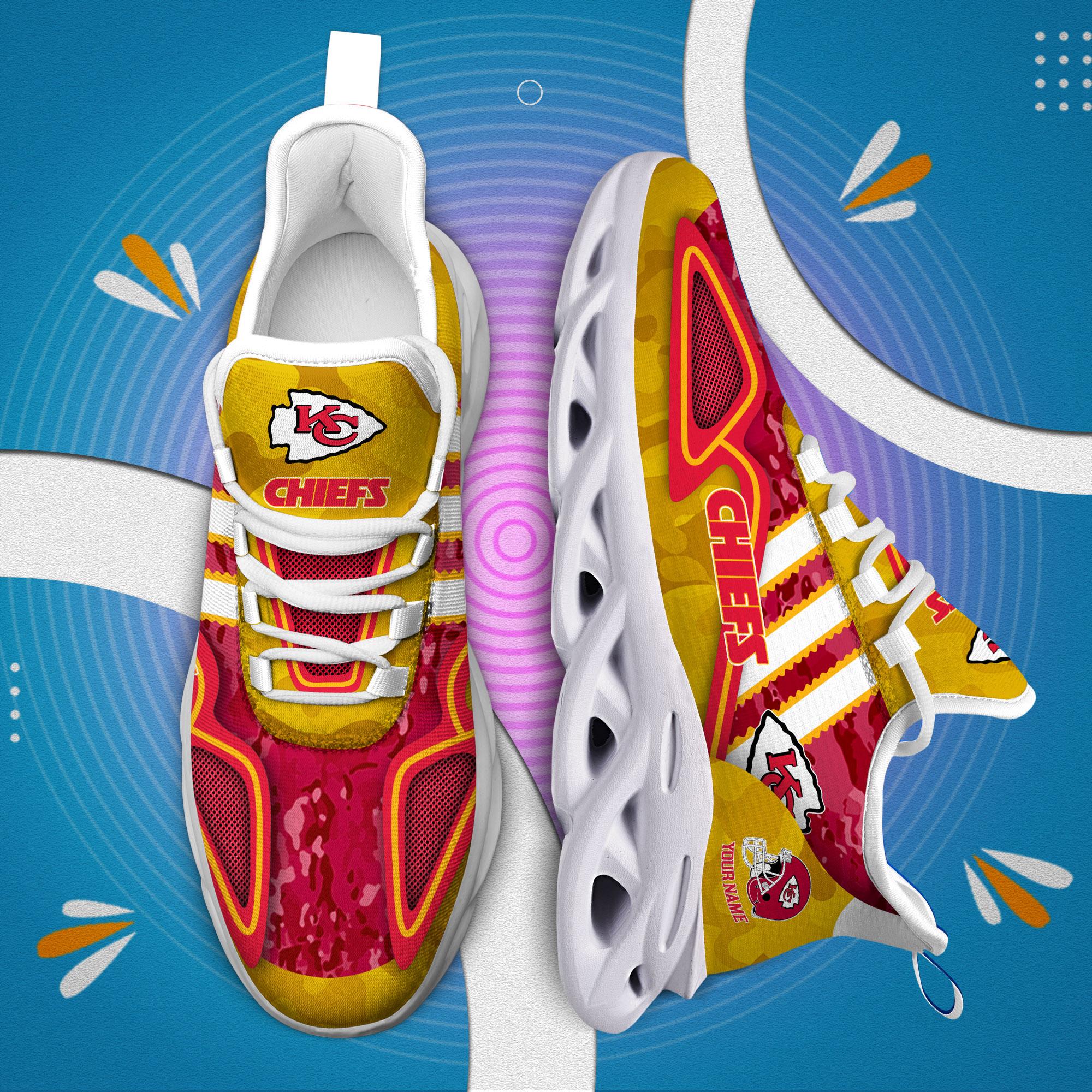 Personalized Kansas City Chiefs Max Soul Shoes Sneakers for Men And Women – NFL Football Fan Shoes, Team Sneakers