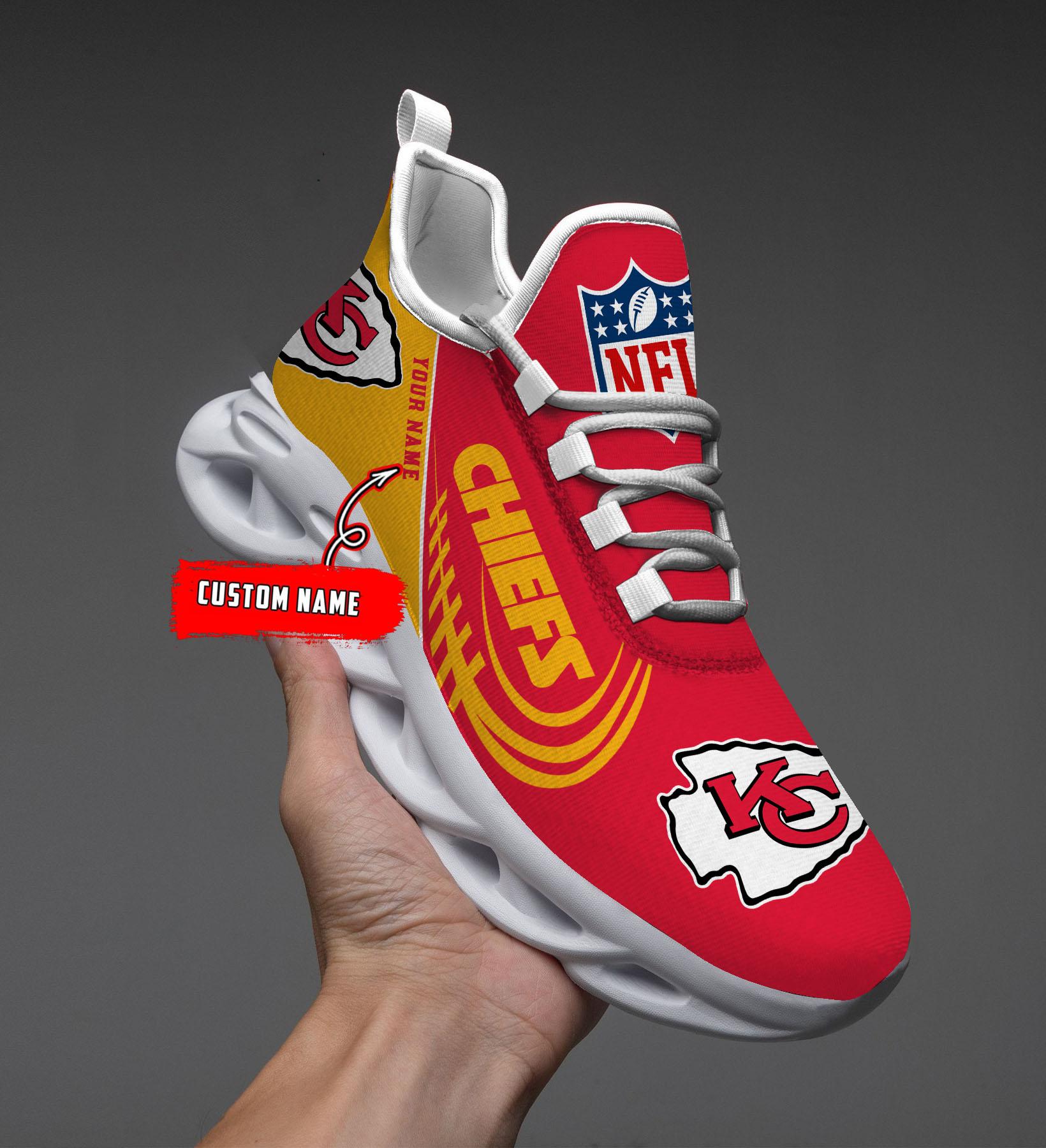 Personalized Kansas City Chiefs Max Soul Shoes Sneakers for Men And Women – NFL Football Fan Shoes, Team Sneakers