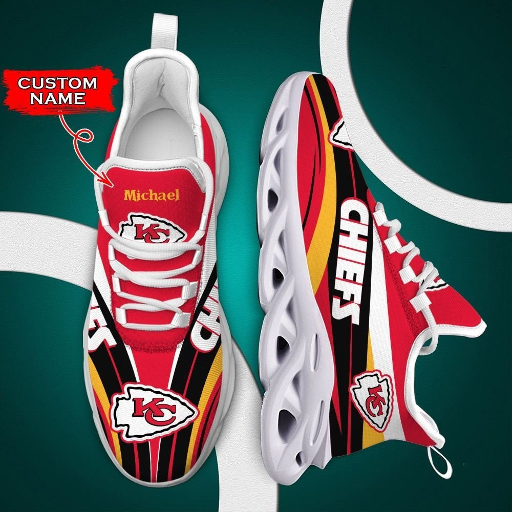 Personalized Kansas City Chiefs Max Soul Shoes Sneakers for Men And Women – NFL Football Fan Shoes, Team Sneakers