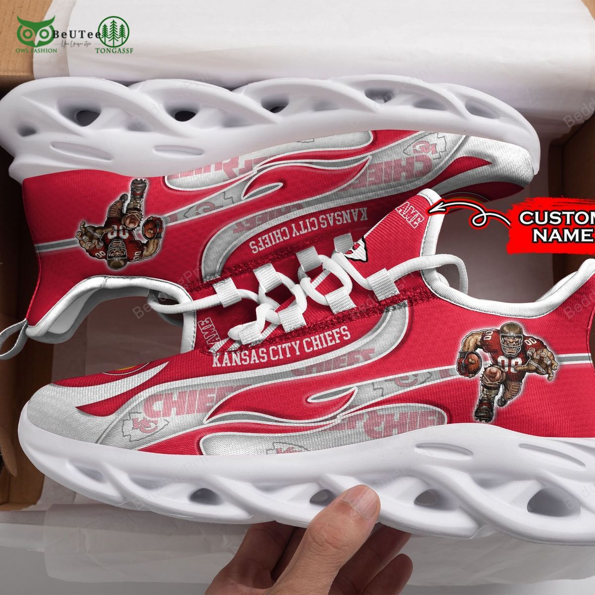 Personalized Kansas City Chiefs Max Soul Shoes Sneakers for Men And Women – NFL Football Fan Shoes, Team Sneakers