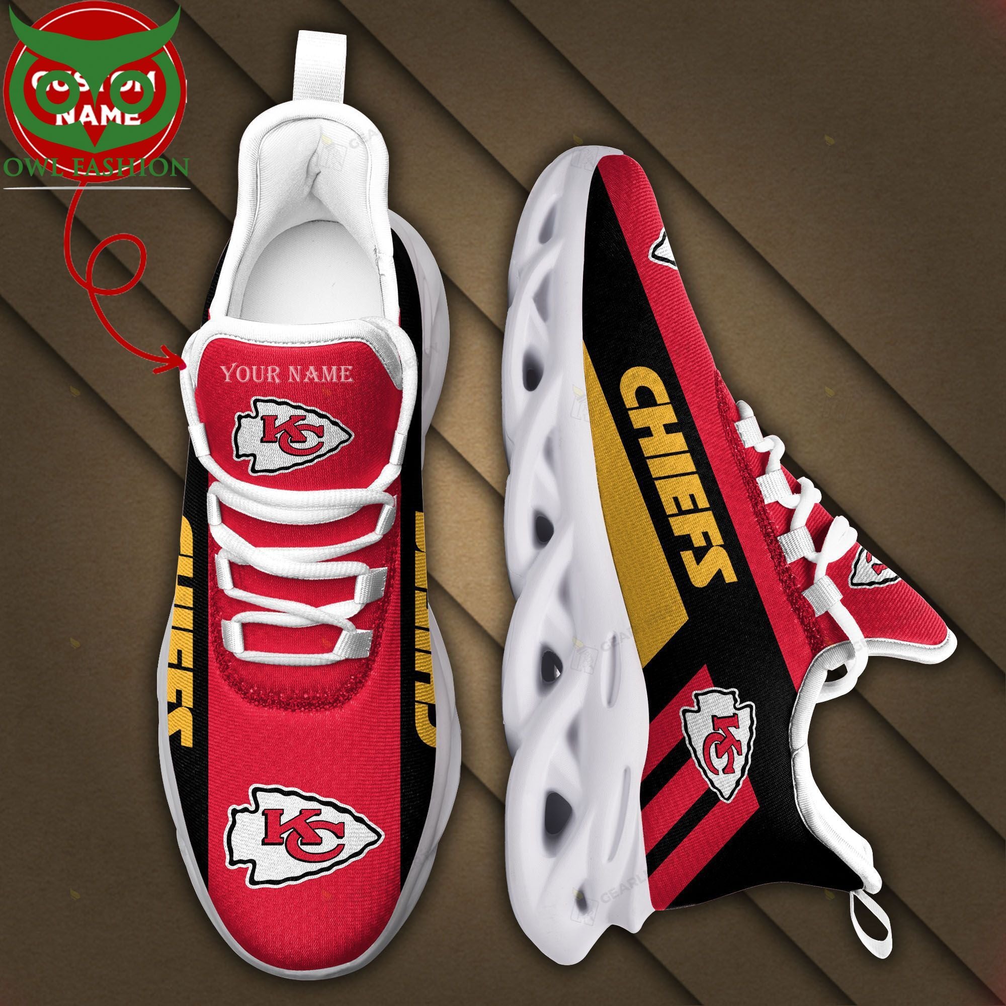 Personalized Kansas City Chiefs Max Soul Shoes Sneakers for Men And Women – NFL Football Fan Shoes, Team Sneakers