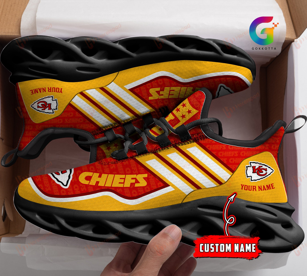 Personalized Kansas City Chiefs Max Soul Shoes Sneakers for Men And Women – NFL Football Fan Shoes, Team Sneakers