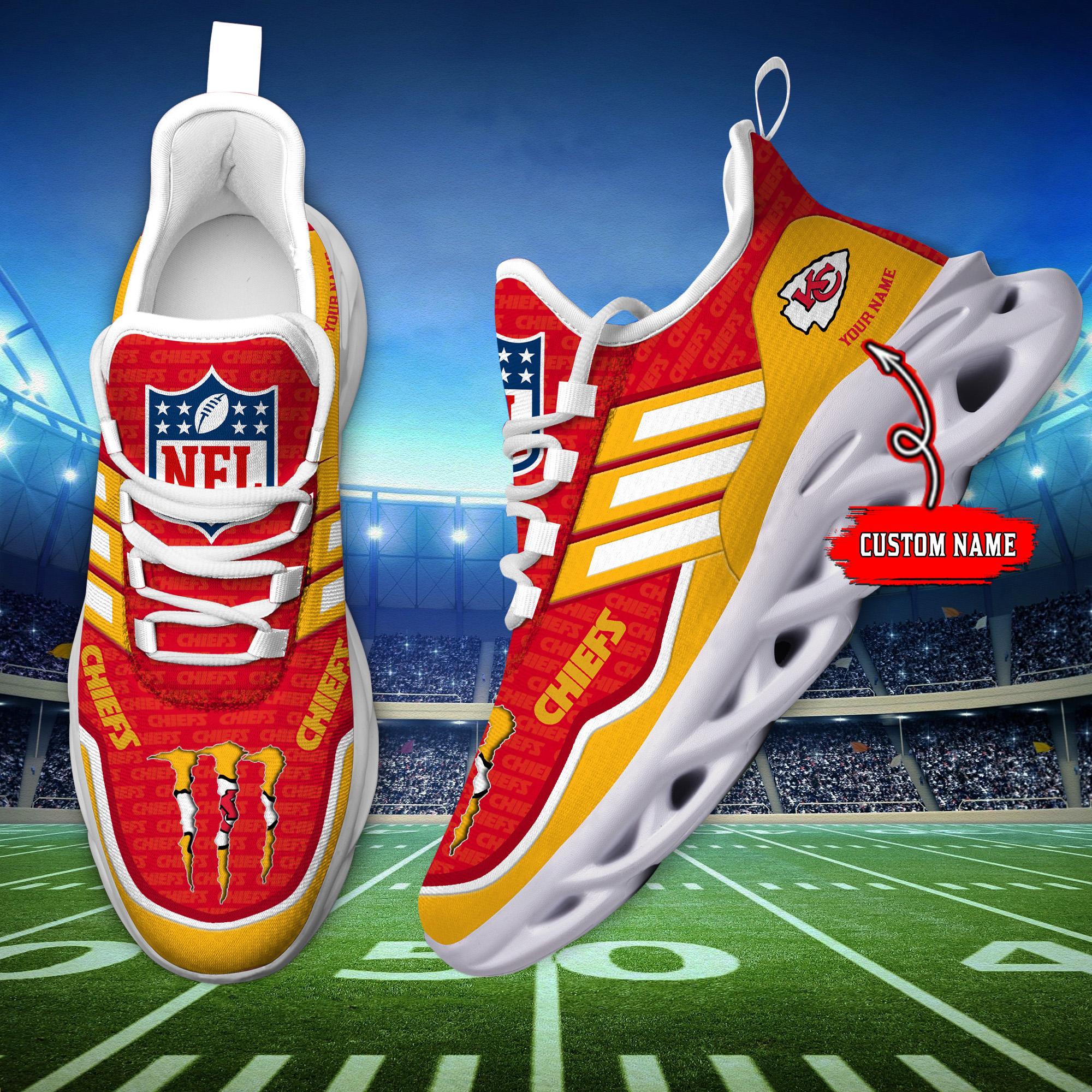 Personalized Kansas City Chiefs Max Soul Shoes Sneakers for Men And Women – NFL Football Fan Shoes, Team Sneakers