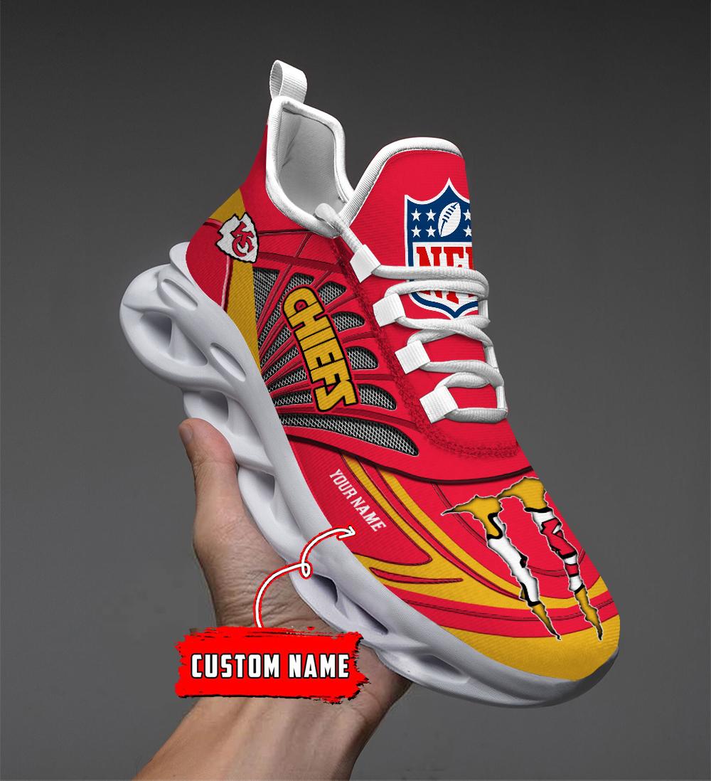Personalized Kansas City Chiefs Max Soul Shoes Sneakers for Men And Women – NFL Football Fan Shoes, Team Sneakers