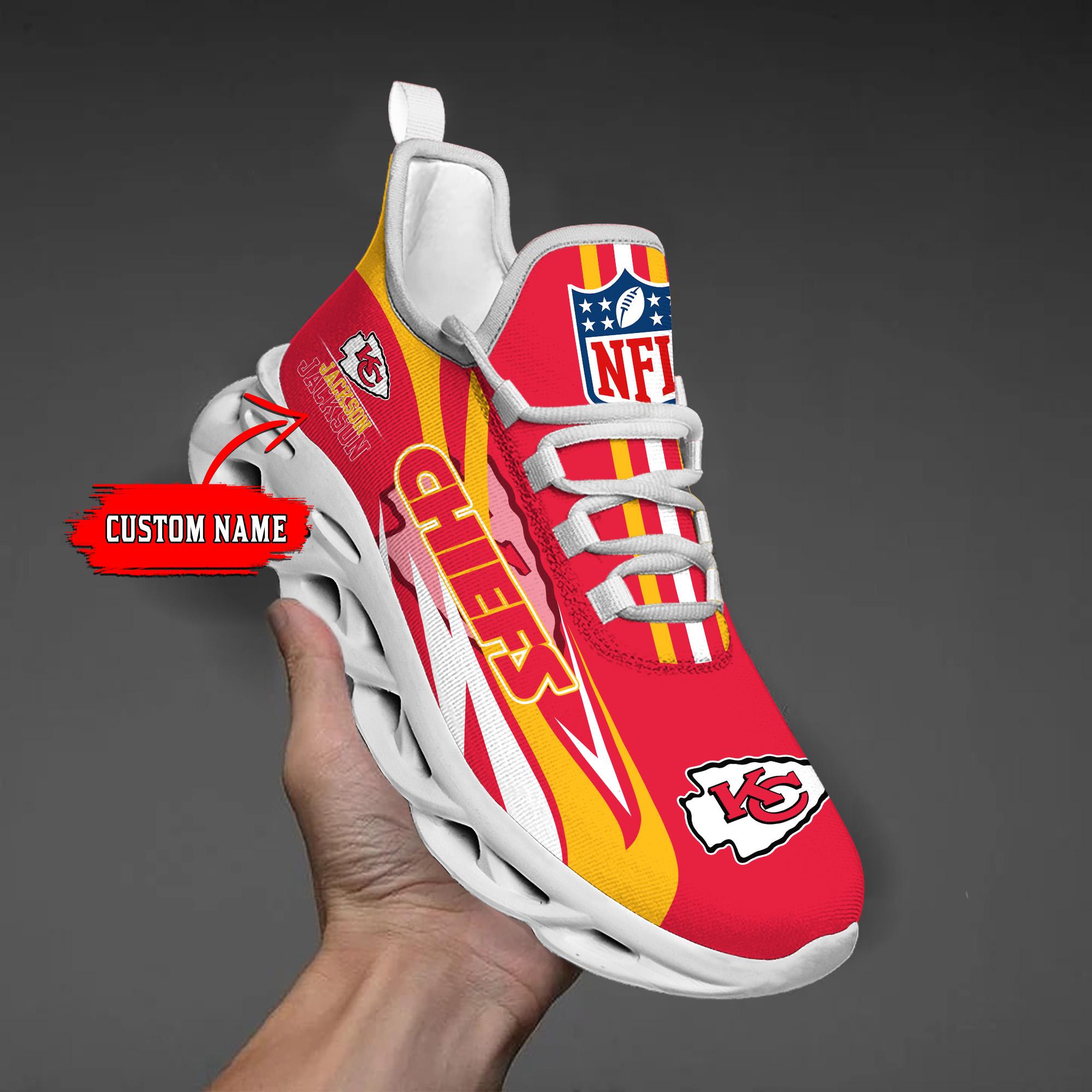 Personalized Kansas City Chiefs Max Soul Shoes Sneakers for Men And Women – NFL Football Fan Shoes, Team Sneakers