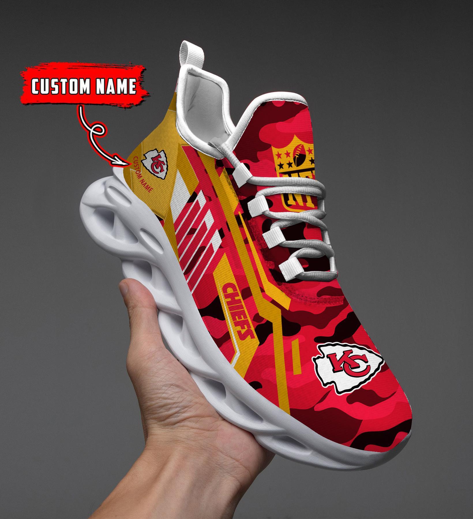 Personalized Kansas City Chiefs Max Soul Shoes Sneakers for Men And Women – NFL Football Fan Shoes, Team Sneakers