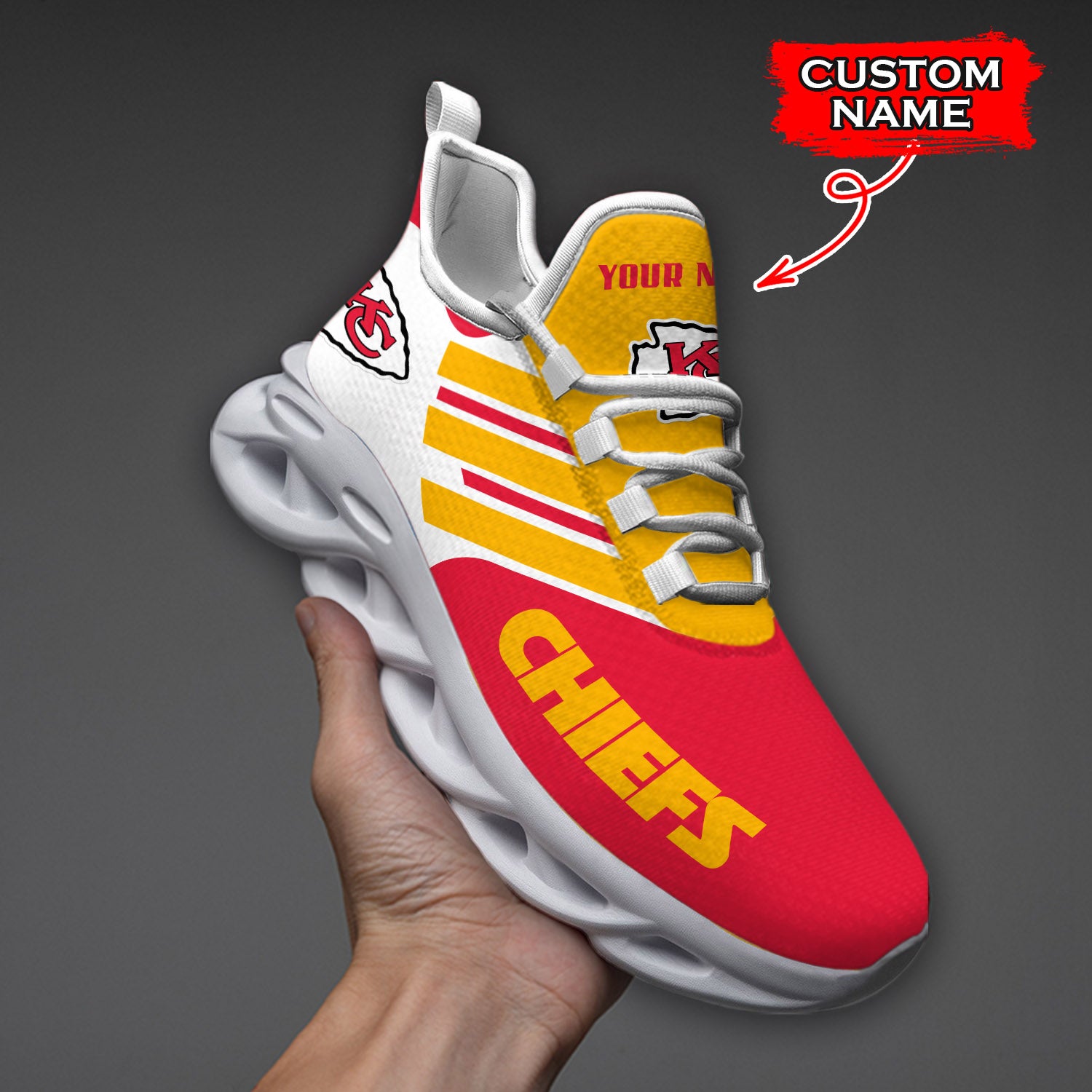 Personalized Kansas City Chiefs NFL Max Soul Shoes Sneakers for Men And Women – NFL Football Fan Shoes, Team Sneakers