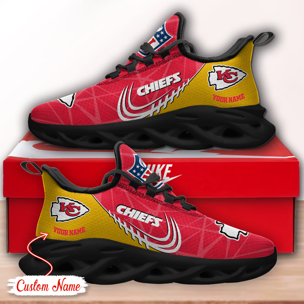 Personalized Kansas City Chiefs NFL Max Soul Shoes Sneakers for Men And Women – NFL Football Fan Shoes, Team Sneakers