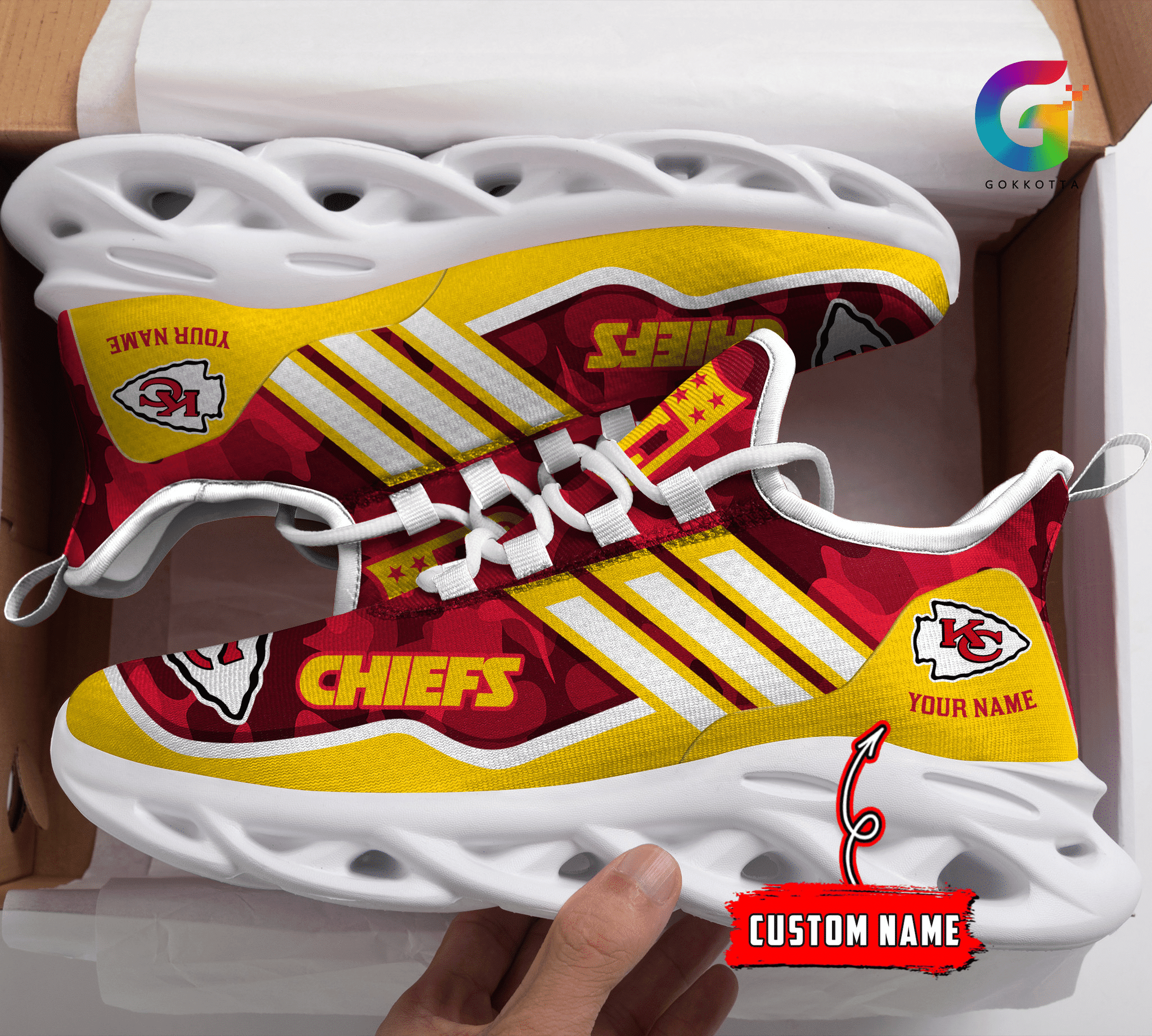 Personalized Kansas City Chiefs NFL Max Soul Shoes Sneakers for Men And Women – NFL Football Fan Shoes, Team Sneakers