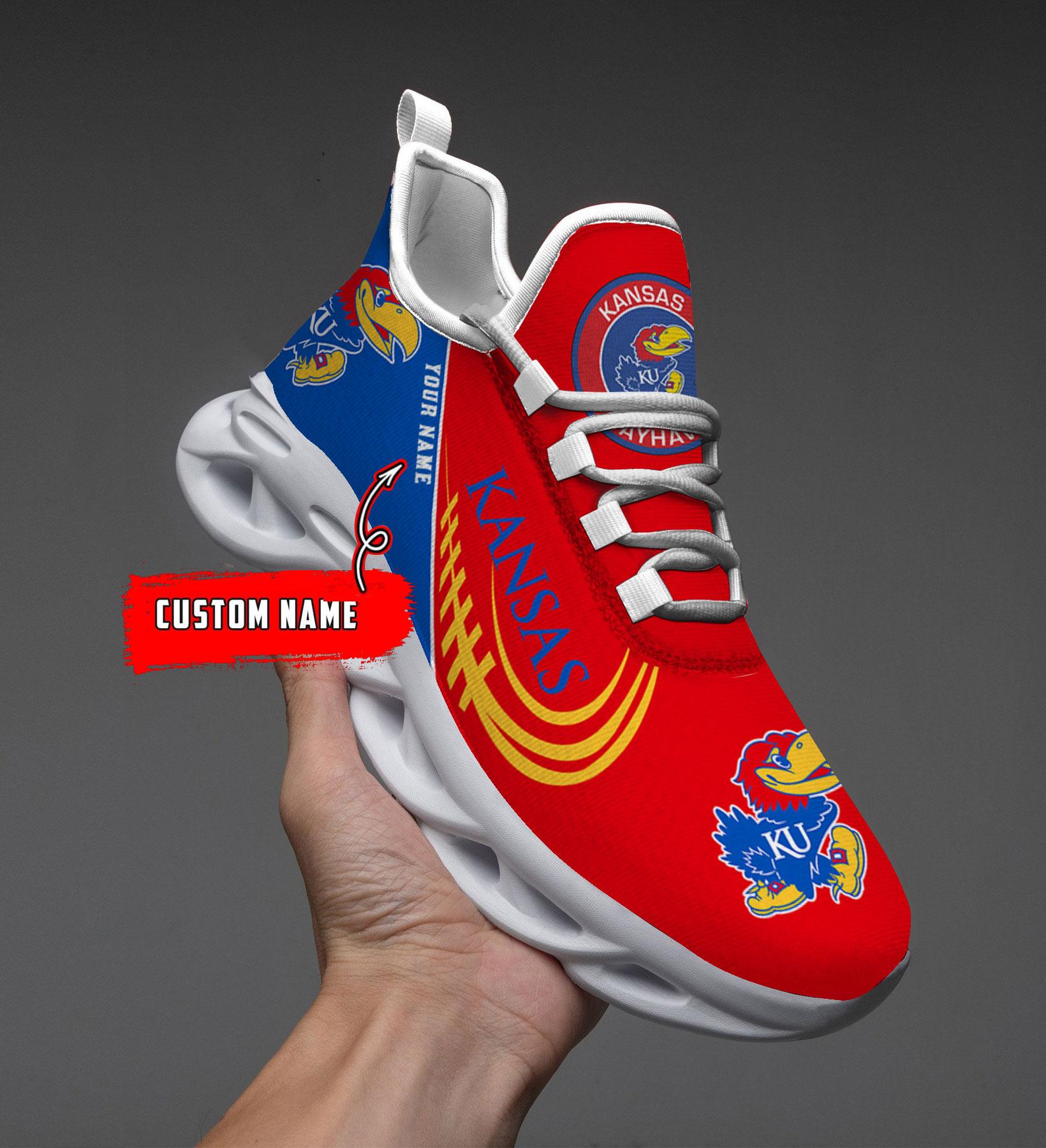 Personalized Kansas Jayhawks Max Soul Shoes Sneakers for Men And Women – NBA Basketball Fan Shoes, Team Sneakers