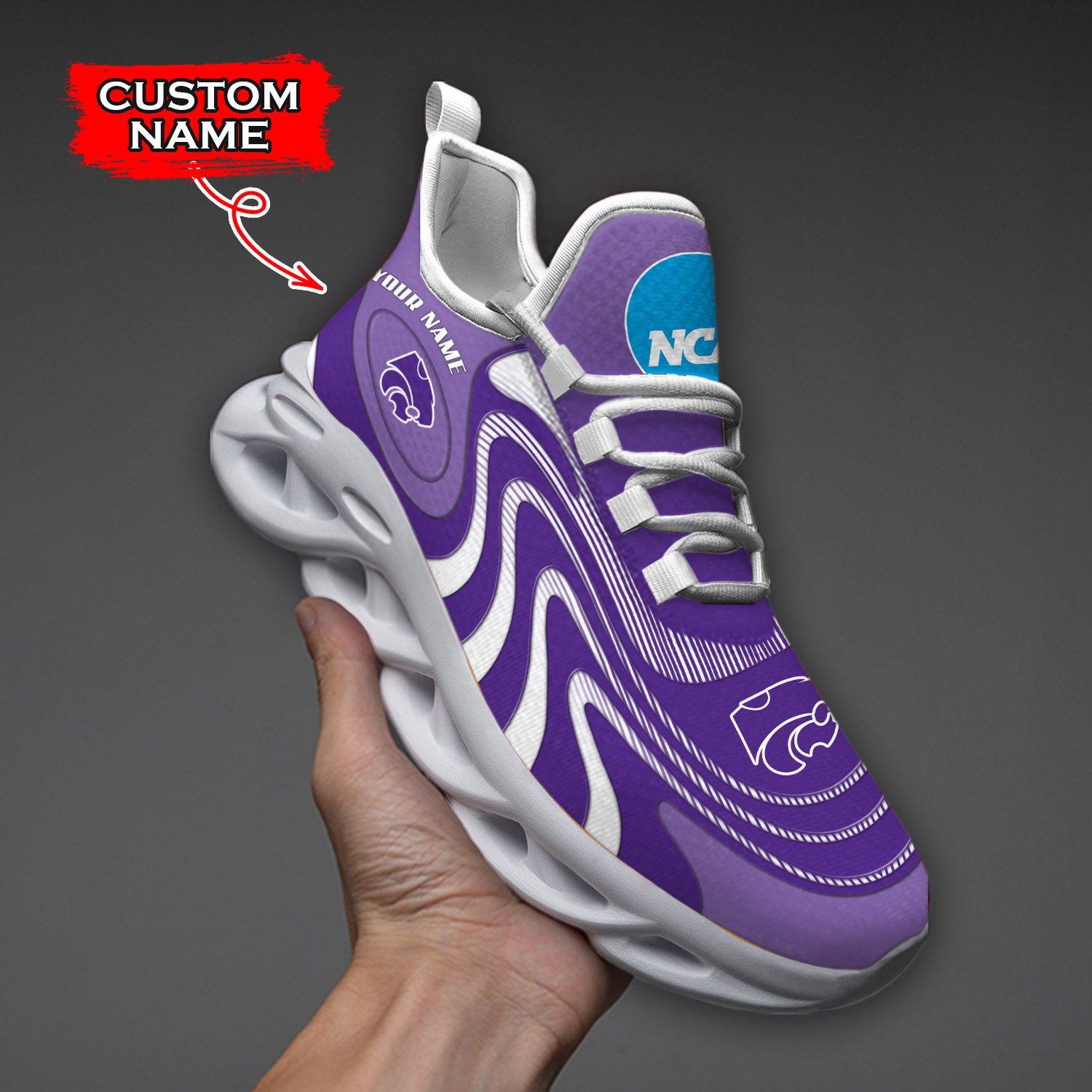 Personalized Kansas State Wildcats NCAA Max Soul Shoes Sneakers for Men And Women – NCAA Fan Shoes, Team Sneakers