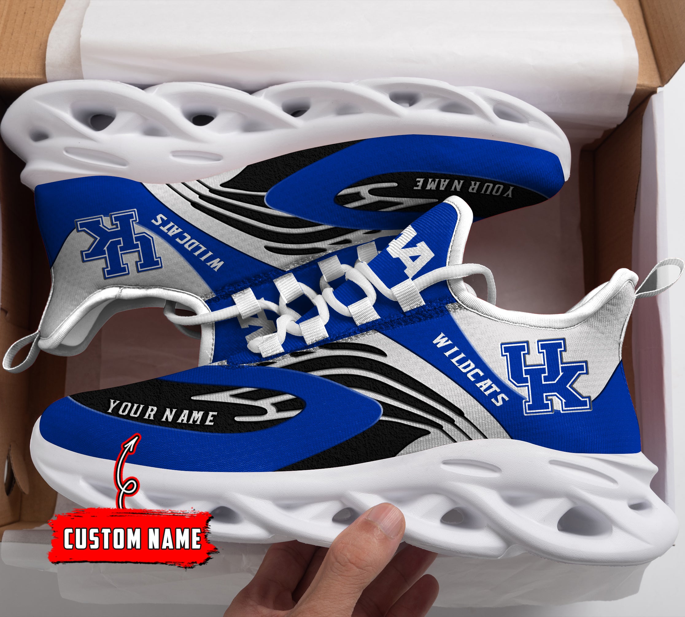 Personalized Kentucky Wildcats NCAA Max Soul Shoes Sneakers for Men And Women – NCAA Fan Shoes, Team Sneakers - Image 3
