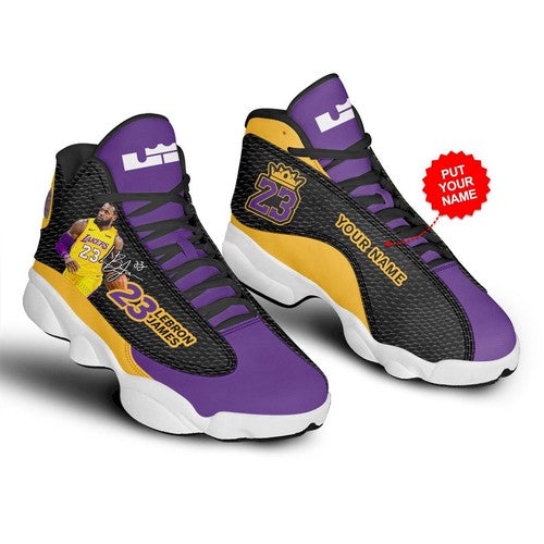 Personalized Lakers Lebron James JD13 Sneakers Shoes for Men & Women | Custom Fan Gift