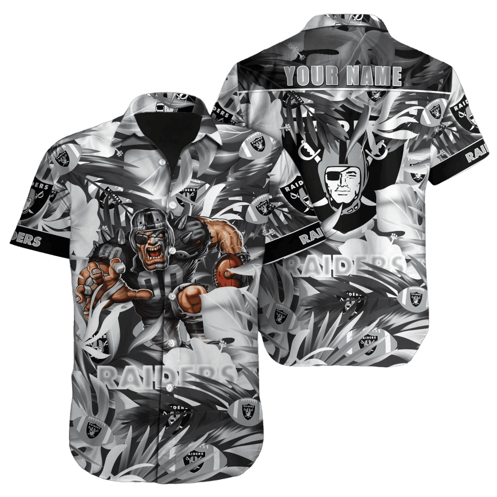Personalized Las Vegas Raiders Jungle Charge Aloha Hawaiian Shirt for Men & Women