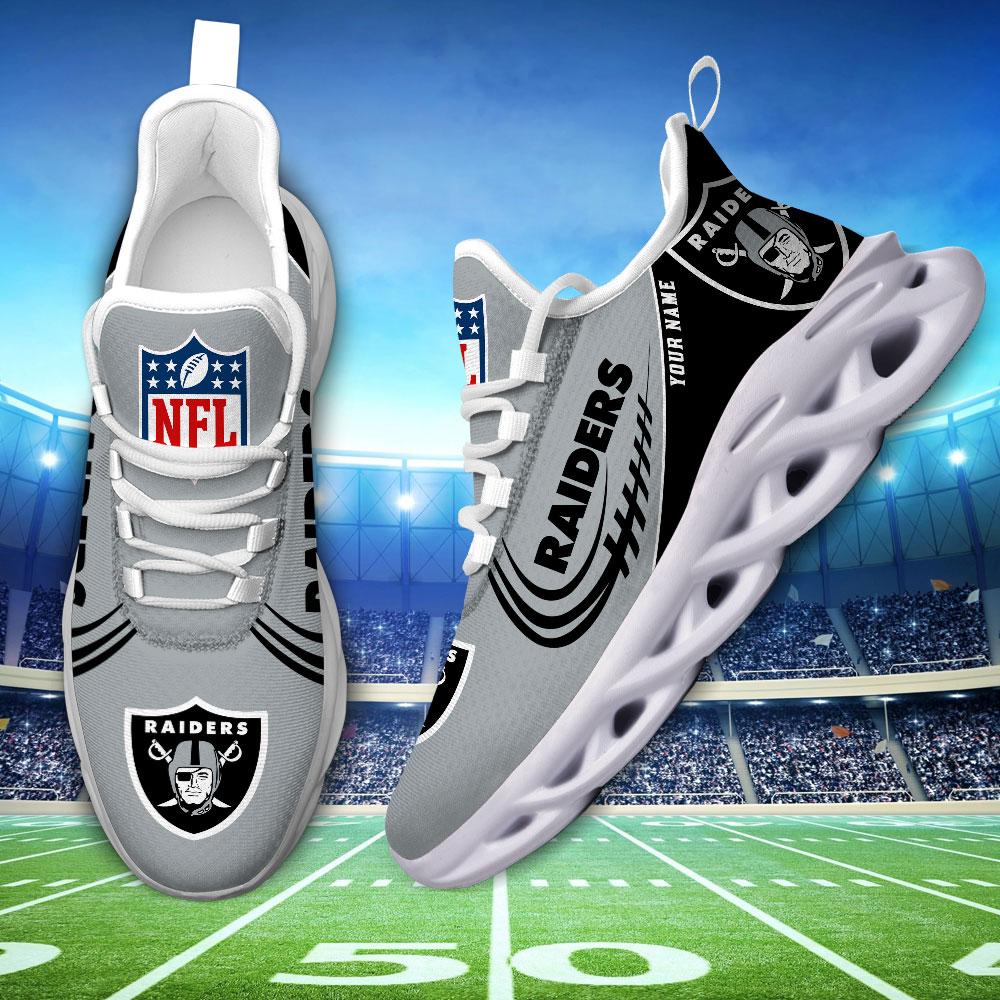 Personalized Las Vegas Raiders Max Soul Shoes Sneakers for Men And Women – NFL Football Fan Shoes, Team Sneakers - Image 5