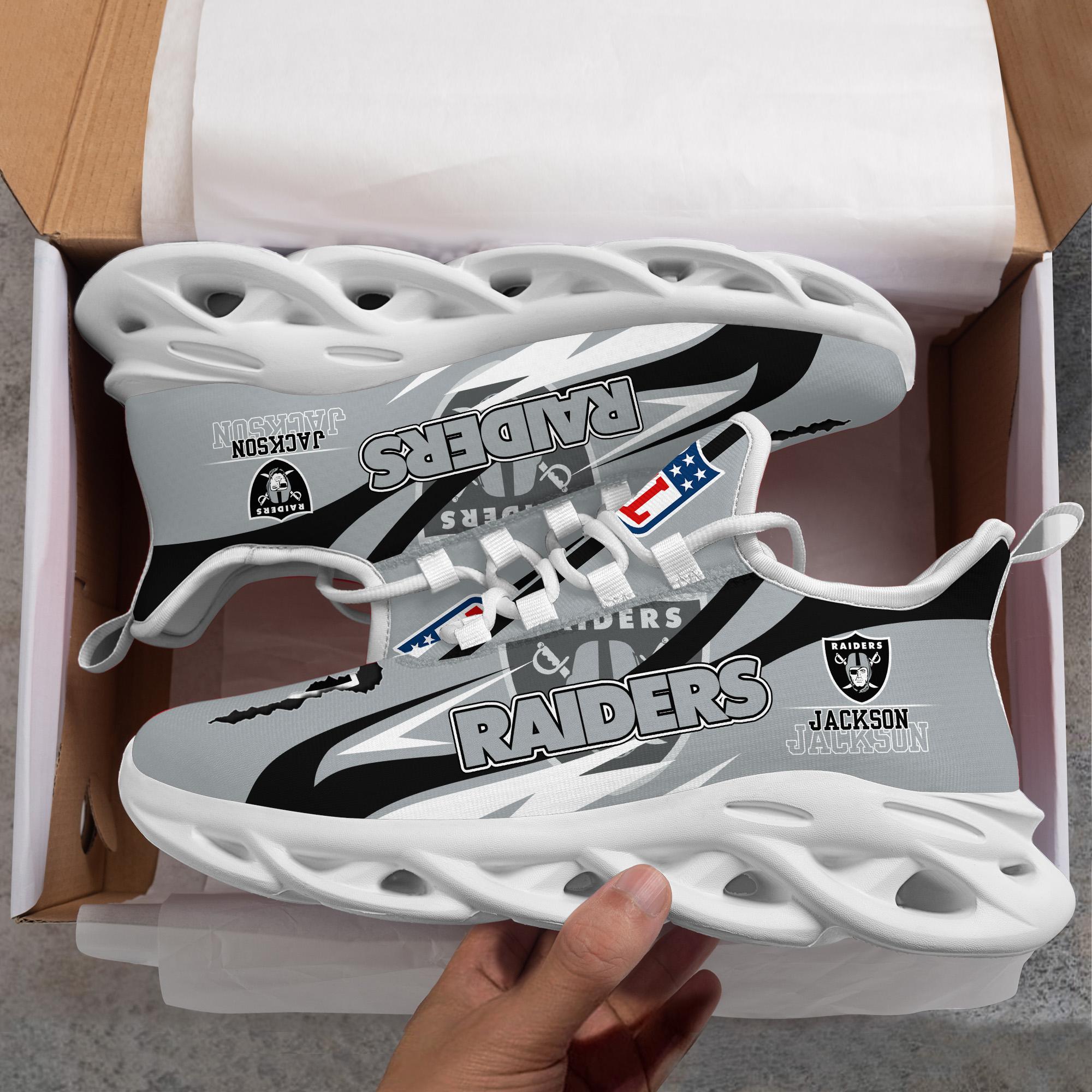 Personalized Las Vegas Raiders Max Soul Shoes Sneakers for Men And Women – NFL Football Fan Shoes, Team Sneakers - Image 7
