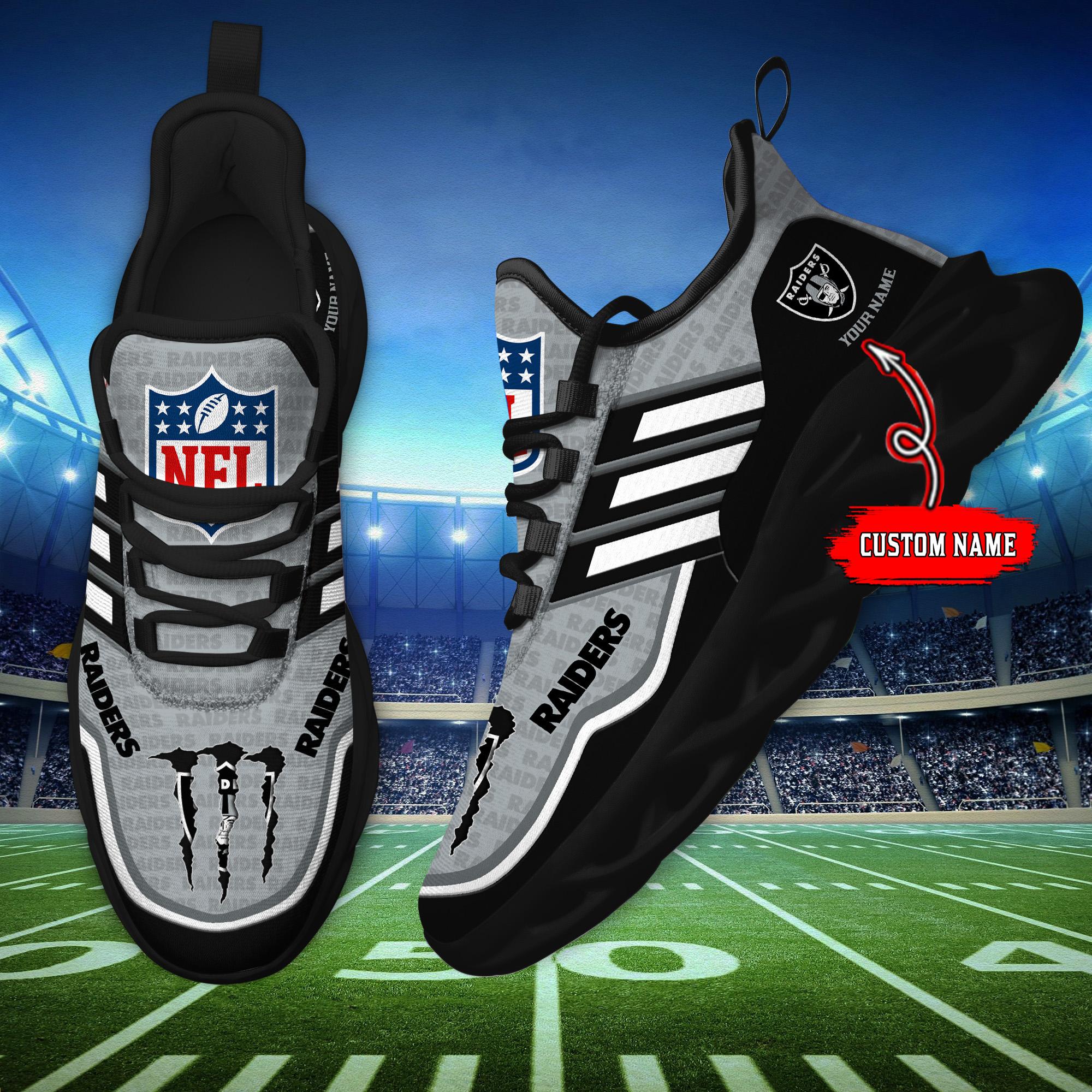 Personalized Las Vegas Raiders Max Soul Shoes Sneakers for Men And Women – NFL Football Fan Shoes, Team Sneakers - Image 7