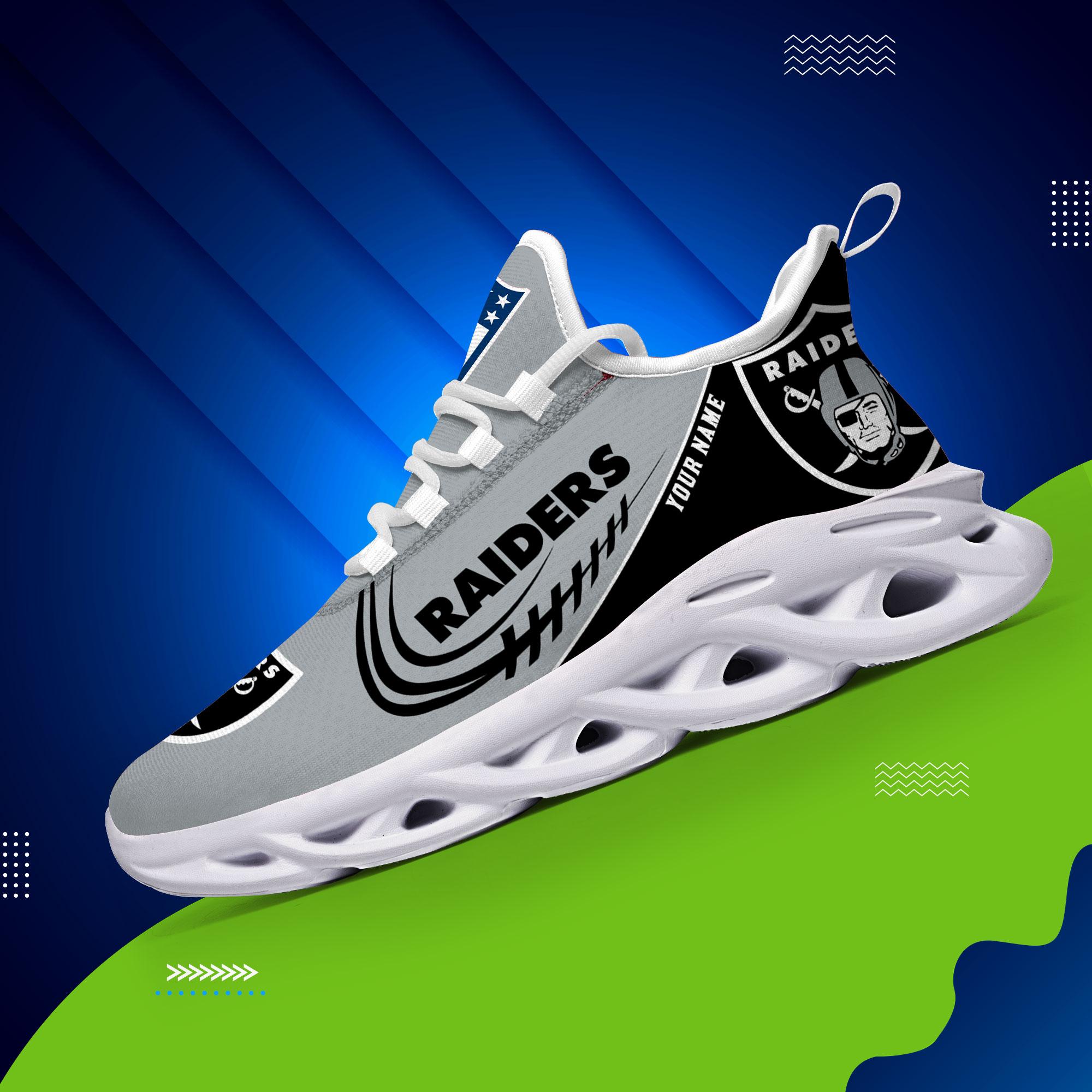 Personalized Las Vegas Raiders Max Soul Shoes Sneakers for Men And Women – NFL Football Fan Shoes, Team Sneakers - Image 3