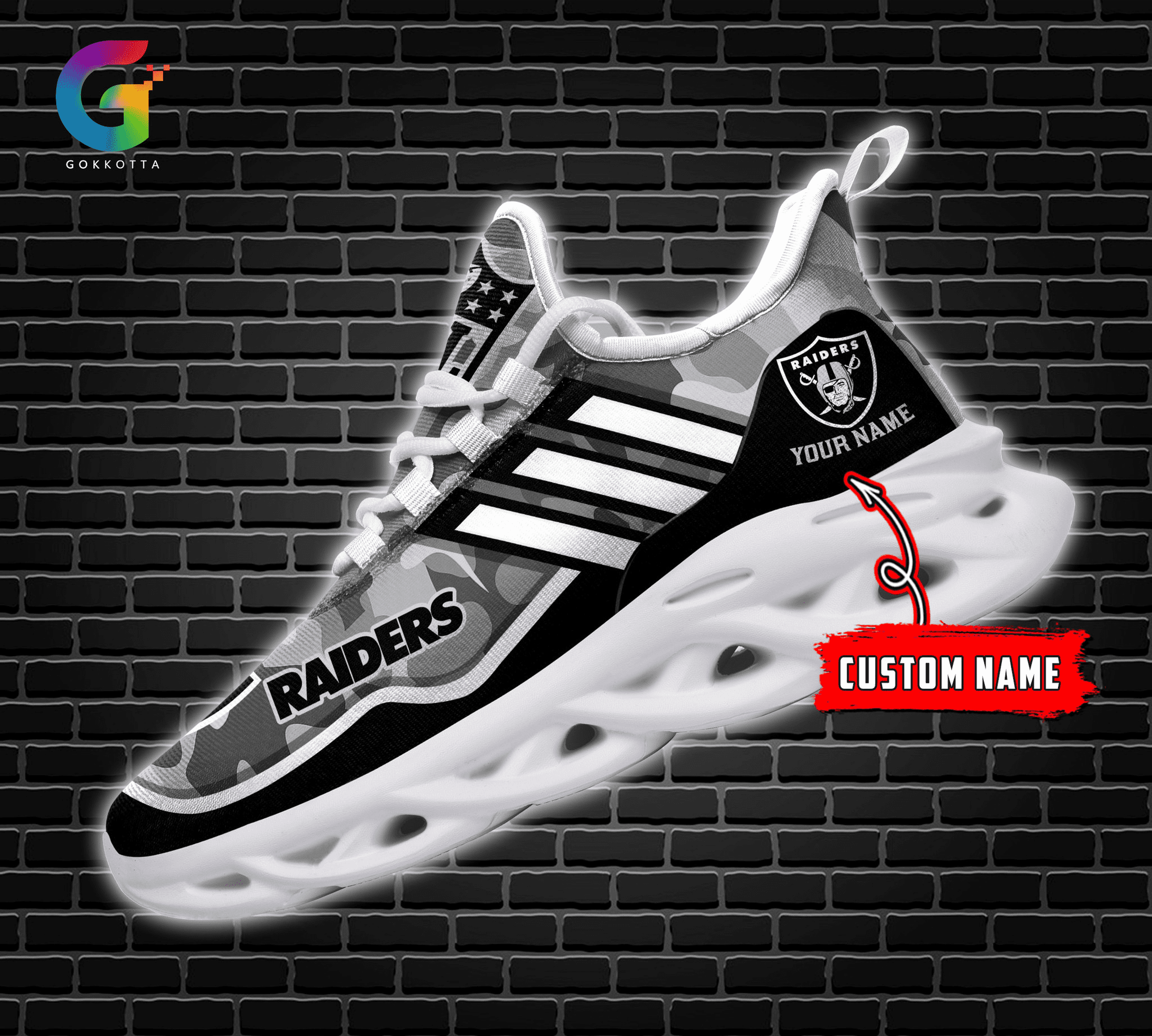 Personalized Las Vegas Raiders Max Soul Shoes Sneakers for Men And Women – NFL Football Fan Shoes, Team Sneakers - Image 5