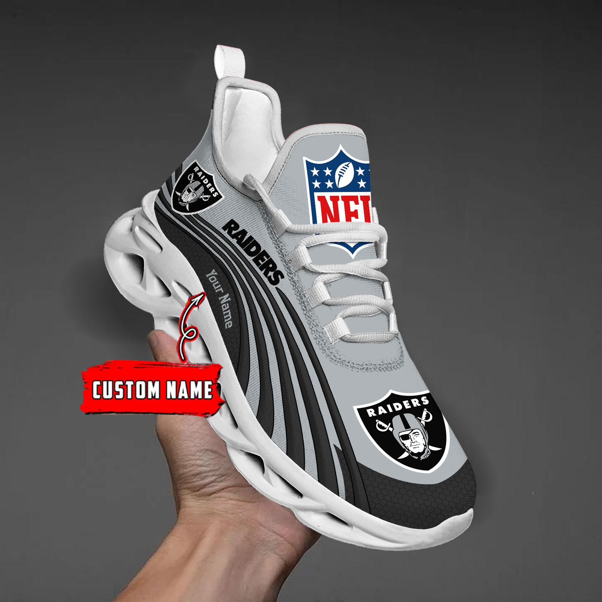 Personalized Las Vegas Raiders Max Soul Shoes Sneakers for Men And Women – NFL Football Fan Shoes, Team Sneakers