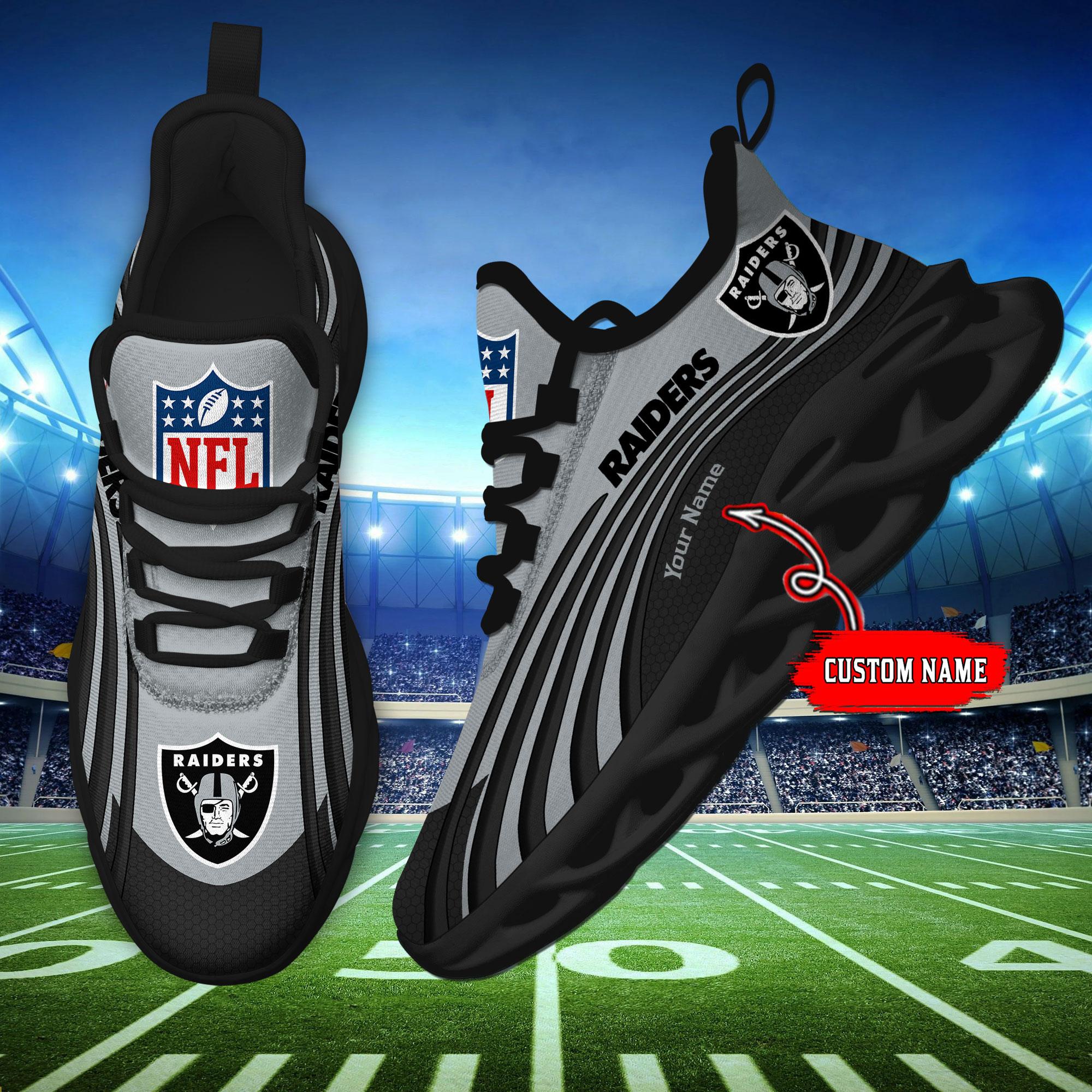 Personalized Las Vegas Raiders Max Soul Shoes Sneakers for Men And Women – NFL Football Fan Shoes, Team Sneakers - Image 6