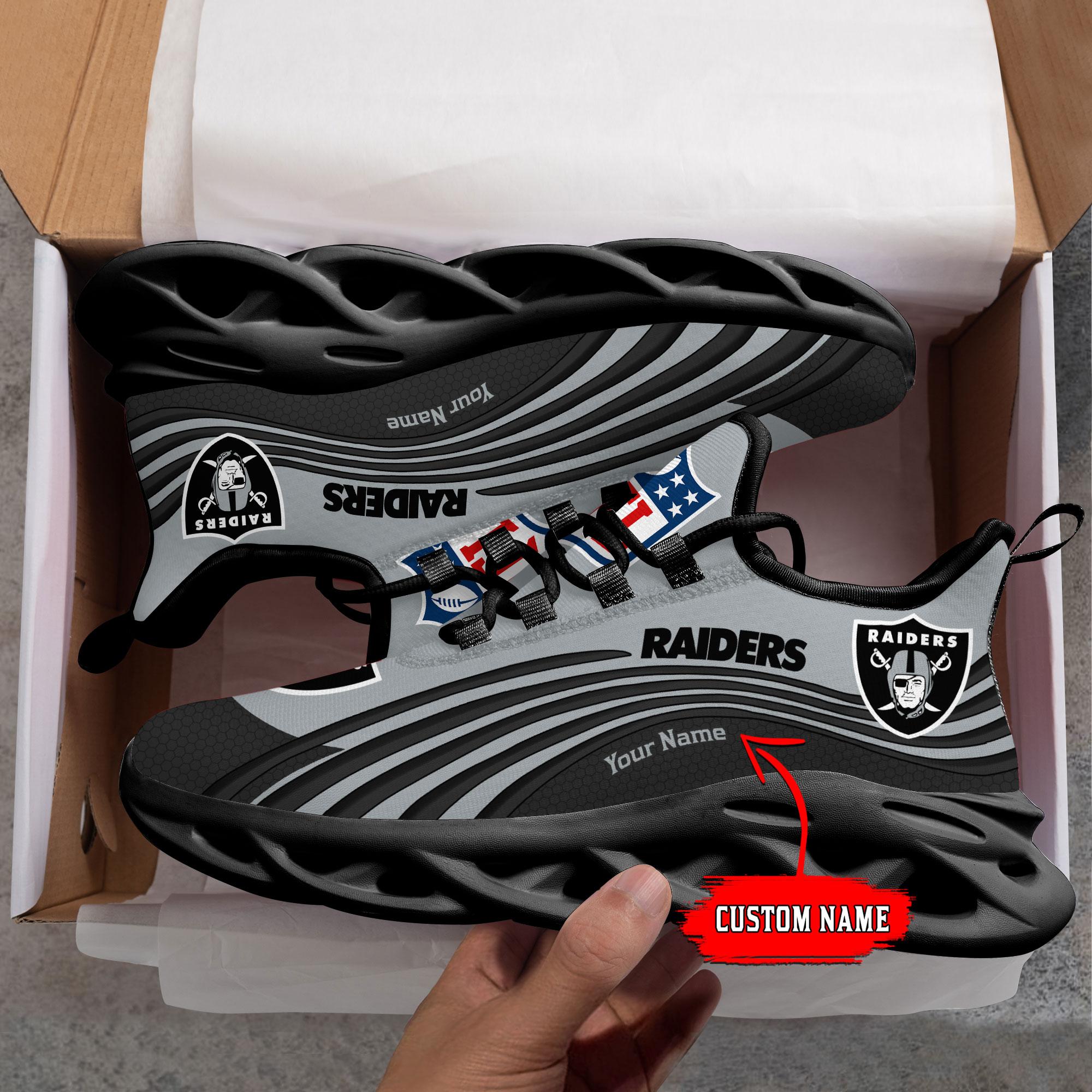 Personalized Las Vegas Raiders Max Soul Shoes Sneakers for Men And Women – NFL Football Fan Shoes, Team Sneakers - Image 3