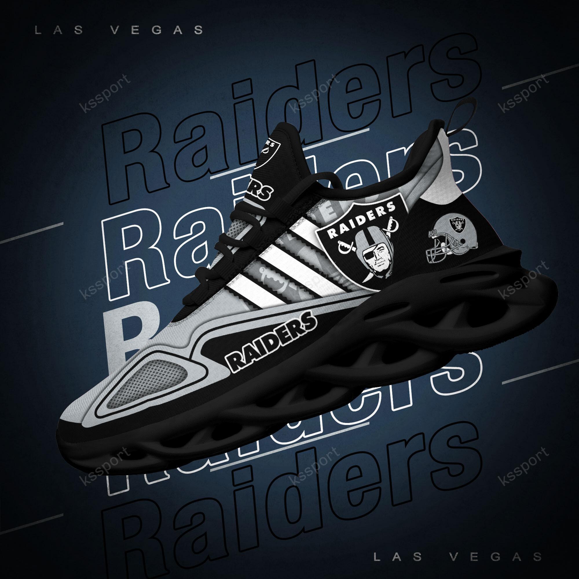 Personalized Las Vegas Raiders Max Soul Shoes Sneakers for Men And Women – NFL Football Fan Shoes, Team Sneakers - Image 3