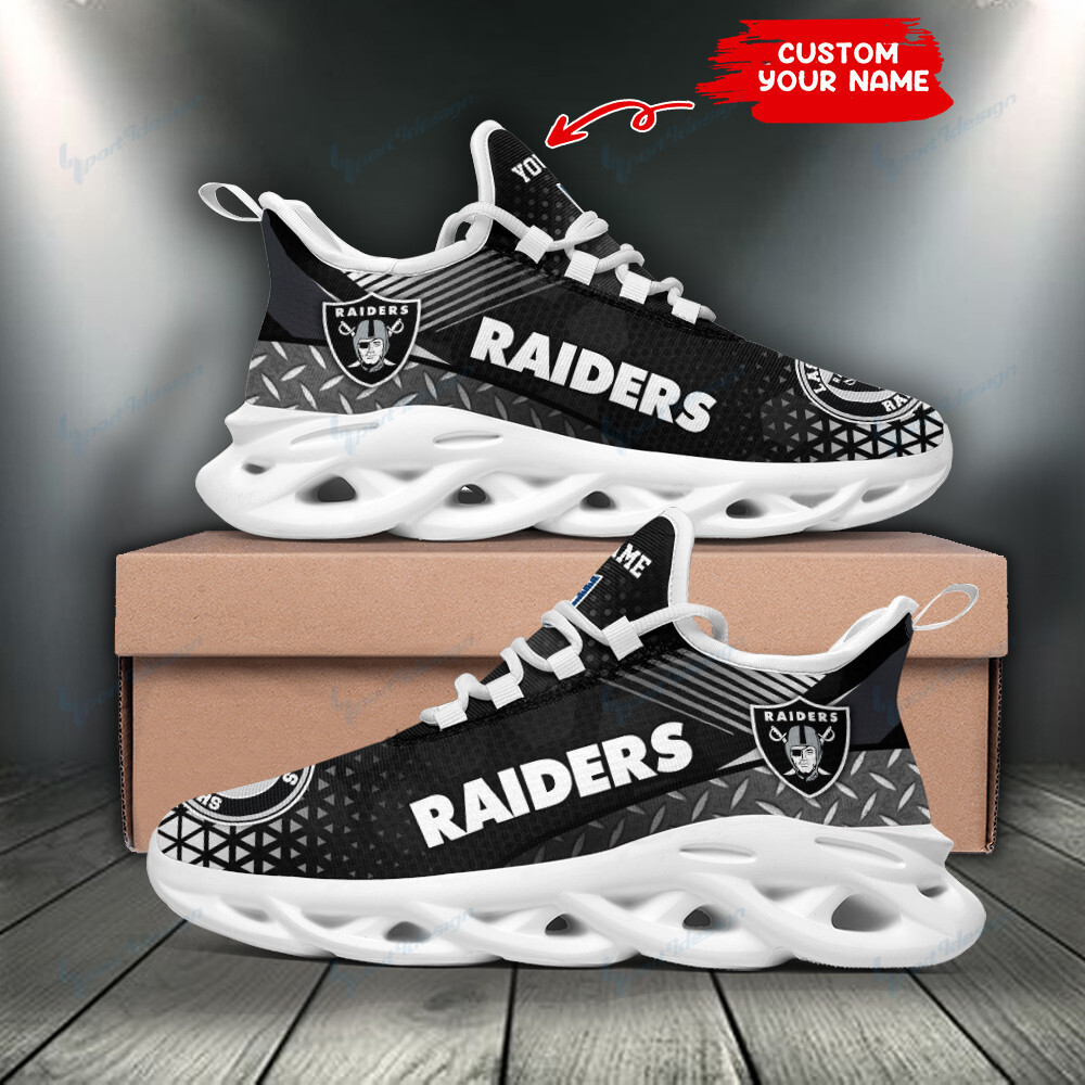 Personalized Las Vegas Raiders Max Soul Shoes Sneakers for Men And Women – NFL Football Fan Shoes, Team Sneakers