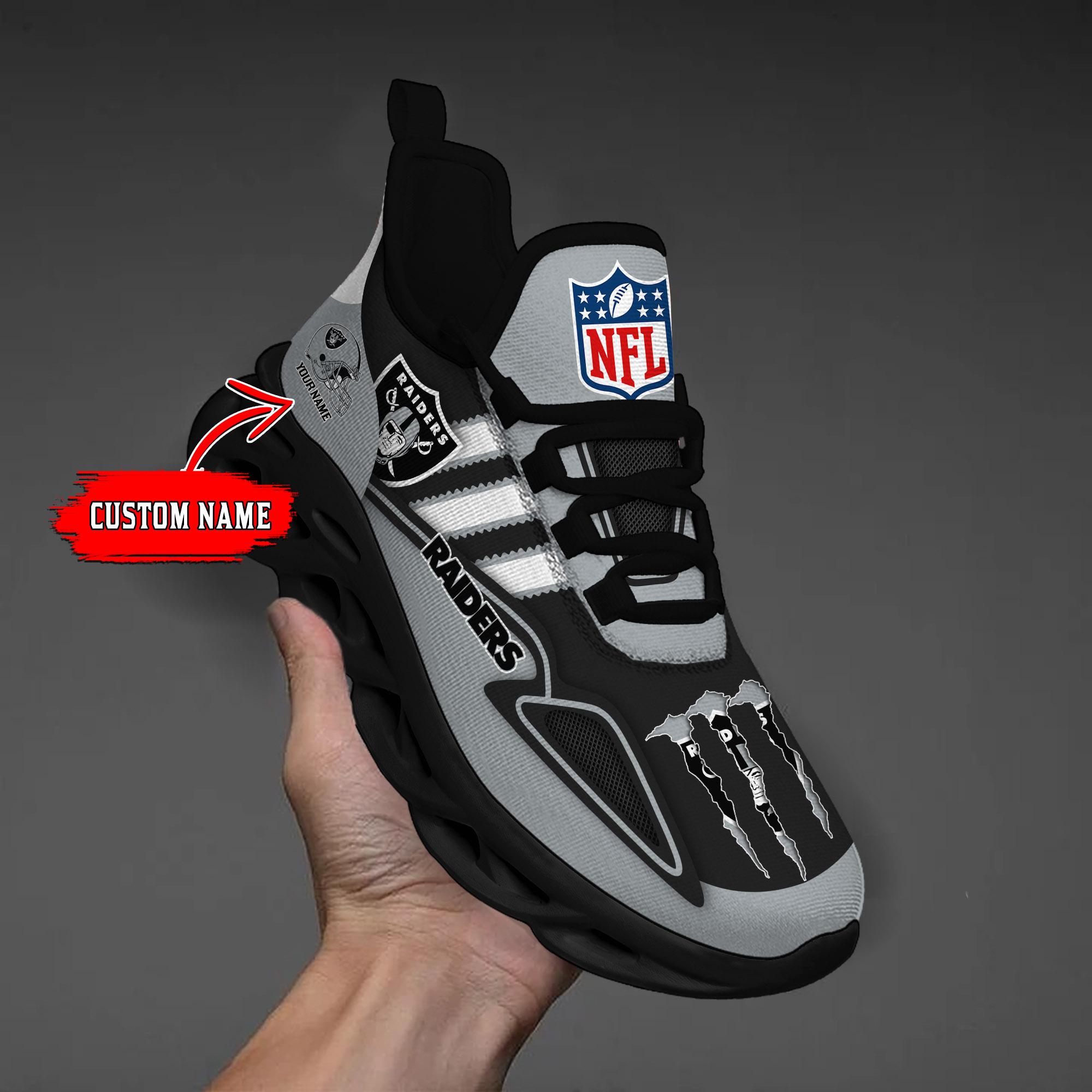 Personalized Las Vegas Raiders Max Soul Shoes Sneakers for Men And Women – NFL Football Fan Shoes, Team Sneakers - Image 6