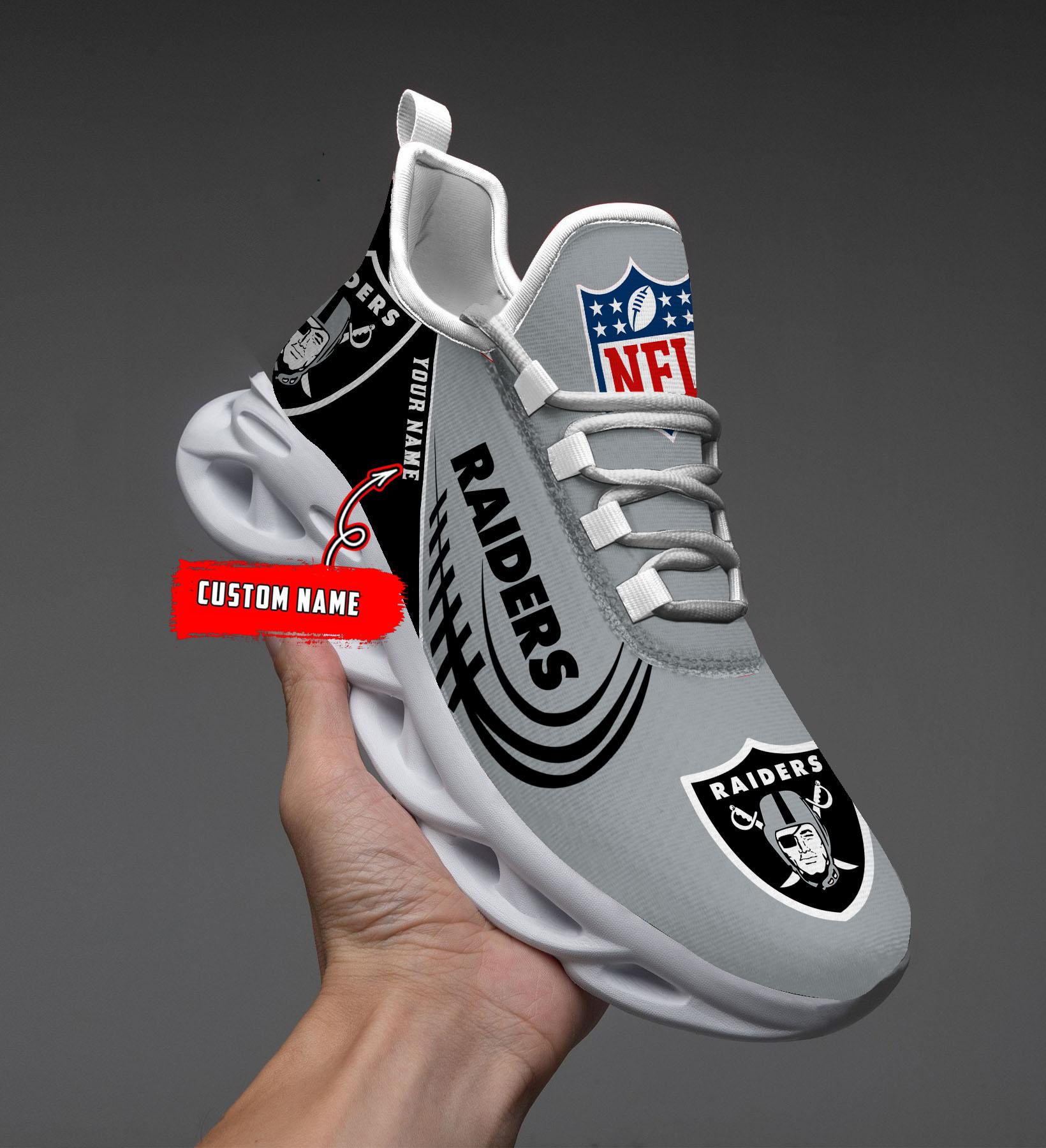 Personalized Las Vegas Raiders Max Soul Shoes Sneakers for Men And Women – NFL Football Fan Shoes, Team Sneakers