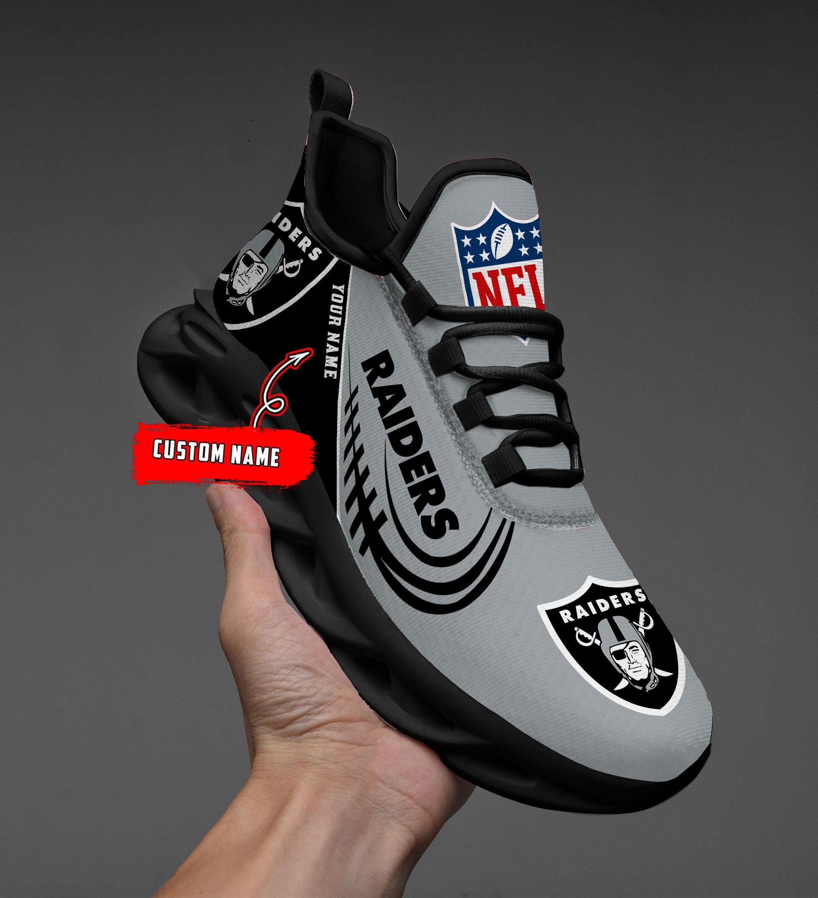 Personalized Las Vegas Raiders Max Soul Shoes Sneakers for Men And Women – NFL Football Fan Shoes, Team Sneakers - Image 8