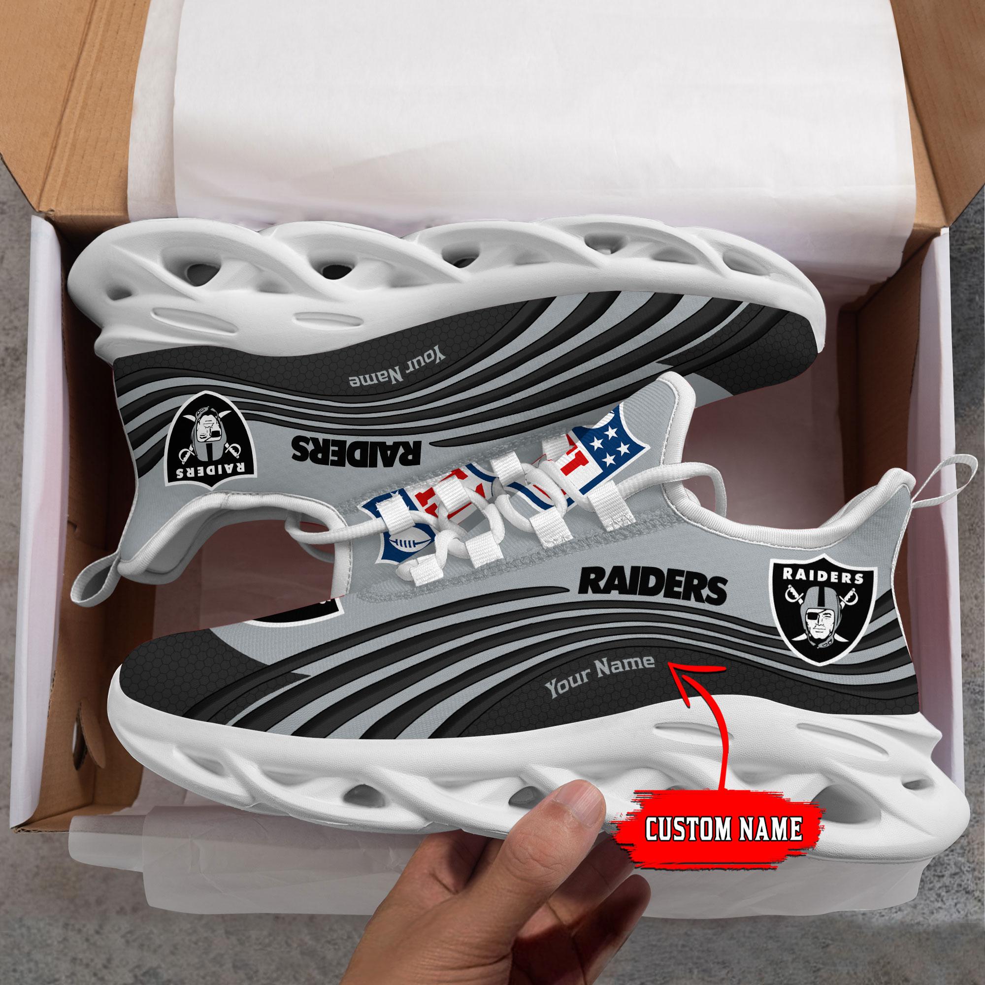 Personalized Las Vegas Raiders Max Soul Shoes Sneakers for Men And Women – NFL Football Fan Shoes, Team Sneakers - Image 4