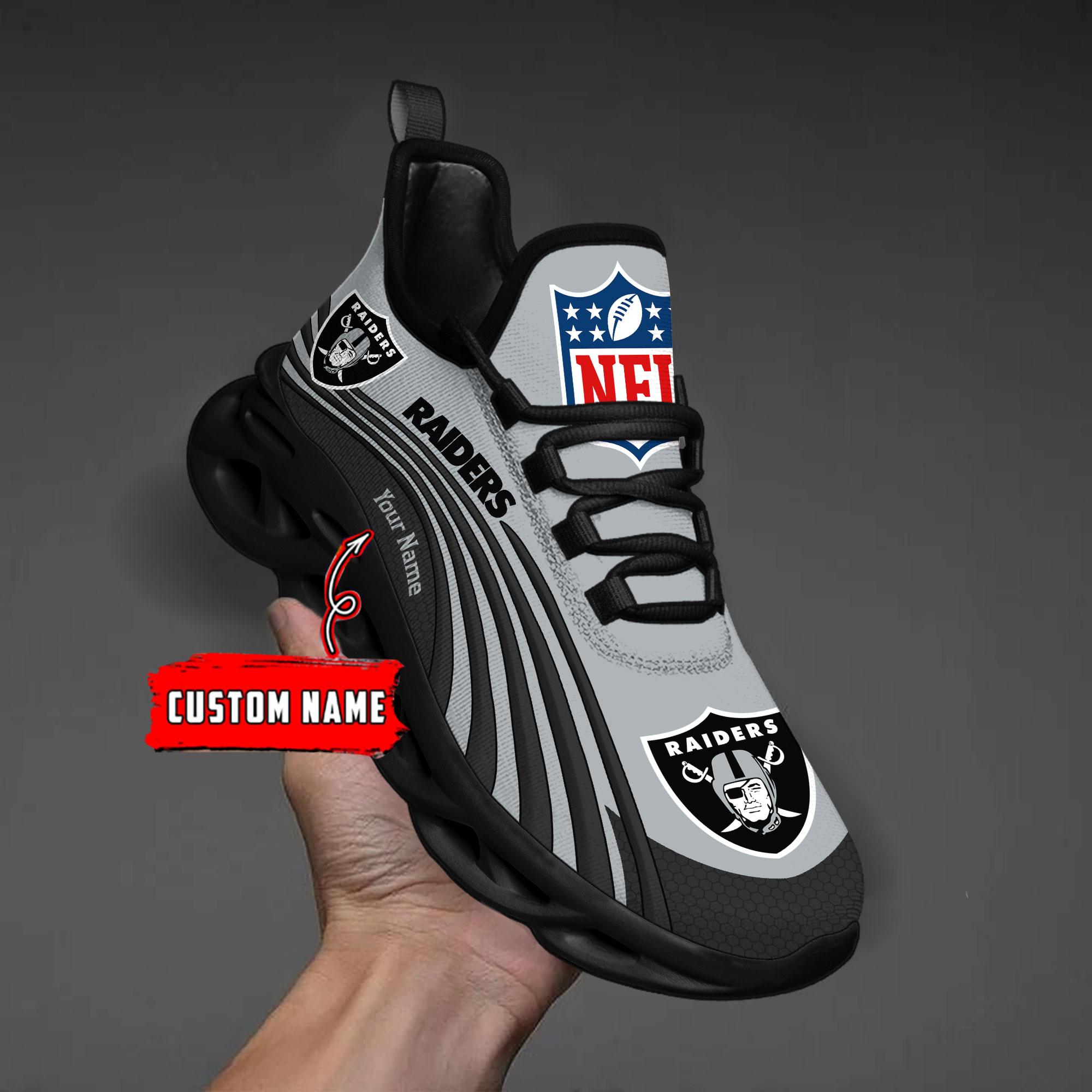 Personalized Las Vegas Raiders Max Soul Shoes Sneakers for Men And Women – NFL Football Fan Shoes, Team Sneakers - Image 5
