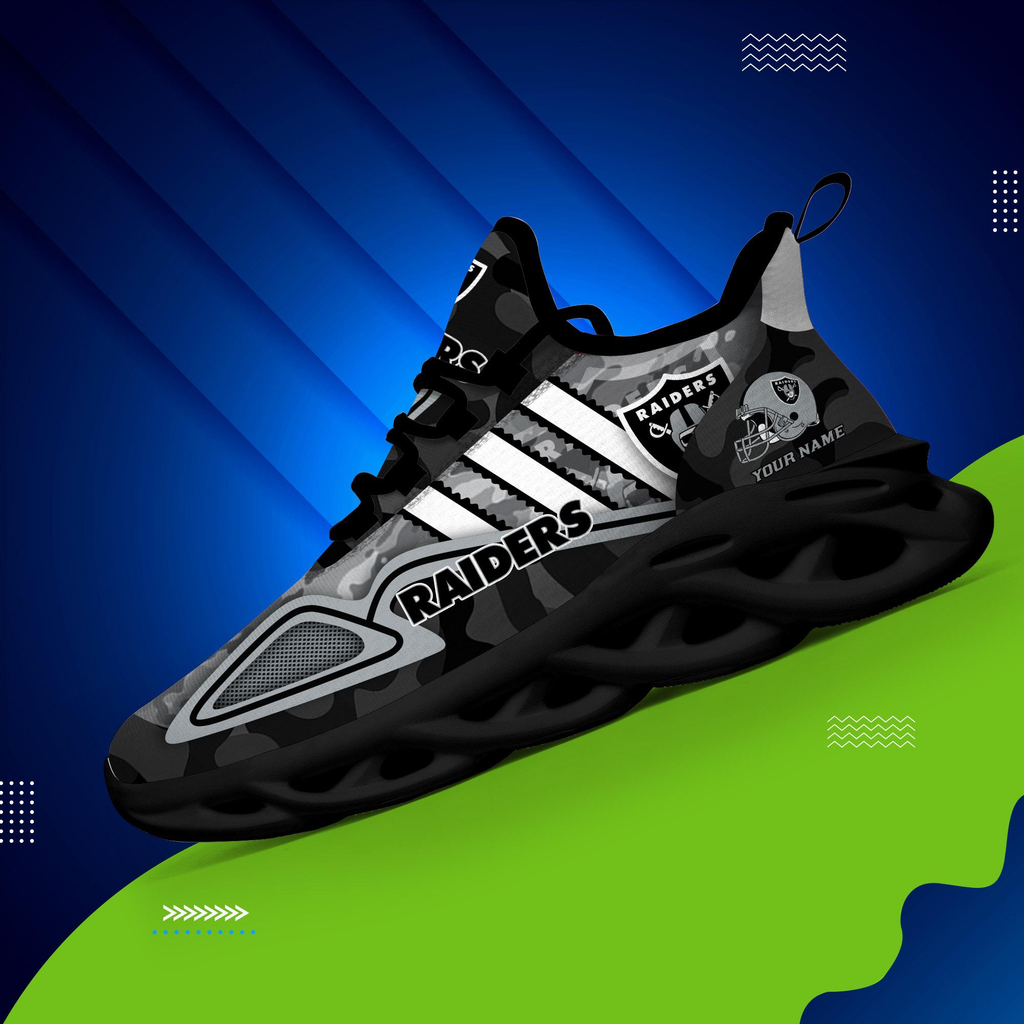 Personalized Las Vegas Raiders Max Soul Shoes Sneakers for Men And Women – NFL Football Fan Shoes, Team Sneakers - Image 3