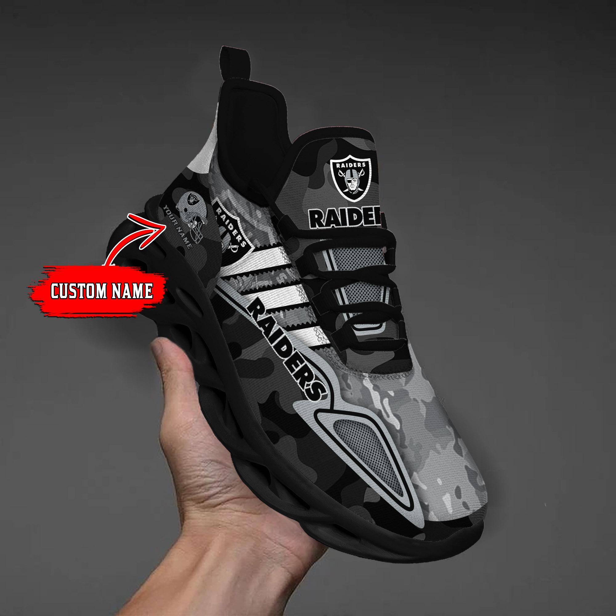 Personalized Las Vegas Raiders Max Soul Shoes Sneakers for Men And Women – NFL Football Fan Shoes, Team Sneakers - Image 6