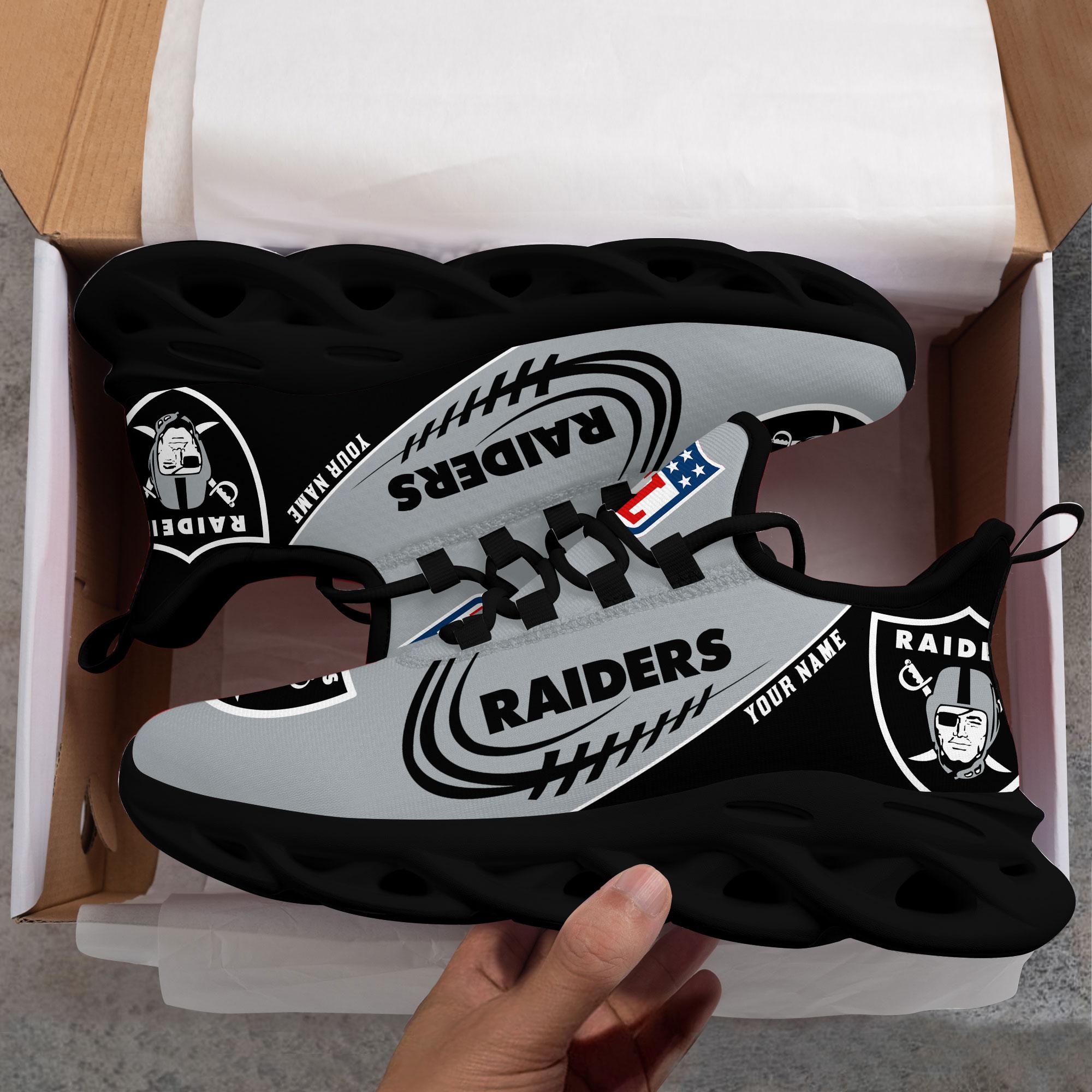 Personalized Las Vegas Raiders Max Soul Shoes Sneakers for Men And Women – NFL Football Fan Shoes, Team Sneakers - Image 6