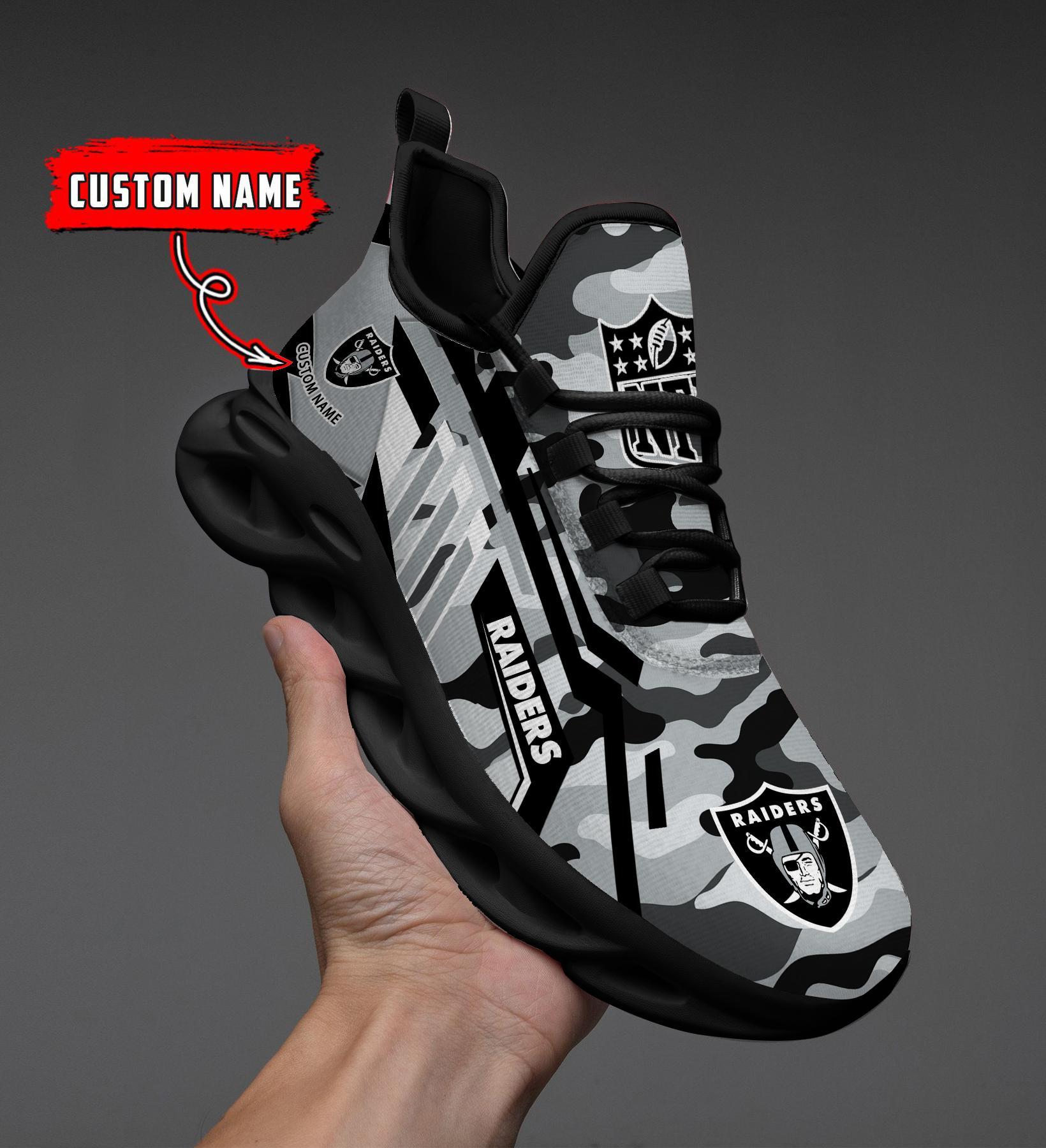 Personalized Las Vegas Raiders Max Soul Shoes Sneakers for Men And Women – NFL Football Fan Shoes, Team Sneakers - Image 3