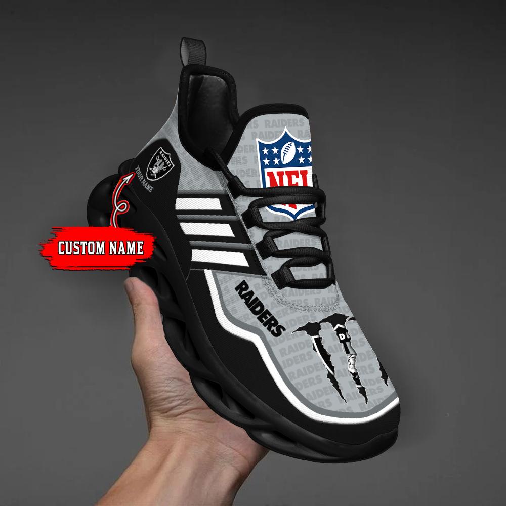Personalized Las Vegas Raiders Max Soul Shoes Sneakers for Men And Women – NFL Football Fan Shoes, Team Sneakers - Image 5