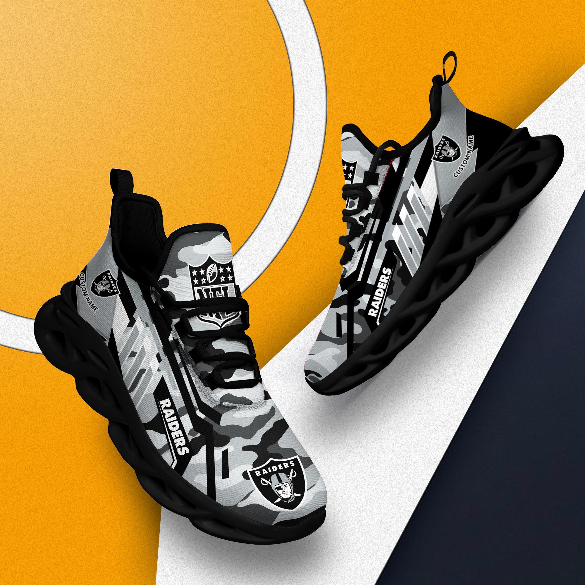 Personalized Las Vegas Raiders Max Soul Shoes Sneakers for Men And Women – NFL Football Fan Shoes, Team Sneakers - Image 6