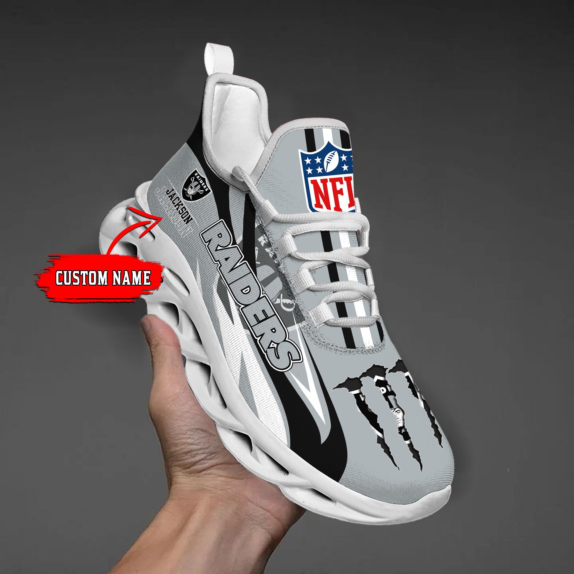 Personalized Las Vegas Raiders Max Soul Shoes Sneakers for Men And Women – NFL Football Fan Shoes, Team Sneakers
