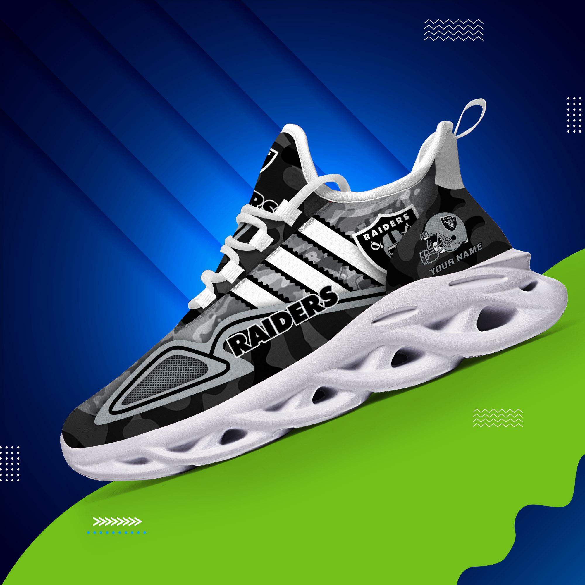 Personalized Las Vegas Raiders Max Soul Shoes Sneakers for Men And Women – NFL Football Fan Shoes, Team Sneakers - Image 4
