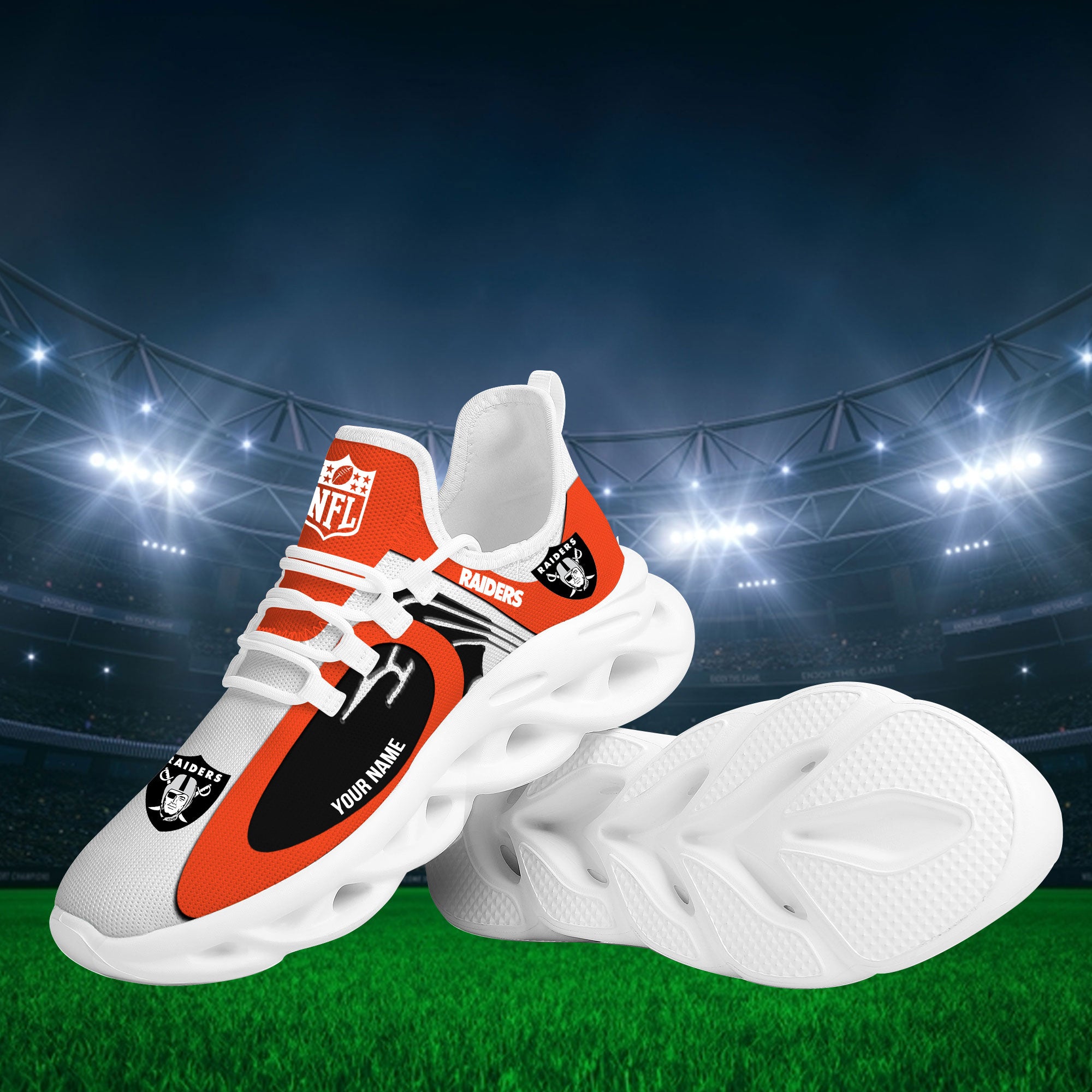 Personalized Las Vegas Raiders Max Soul Shoes Sneakers for Men And Women – NFL Football Fan Shoes, Team Sneakers
