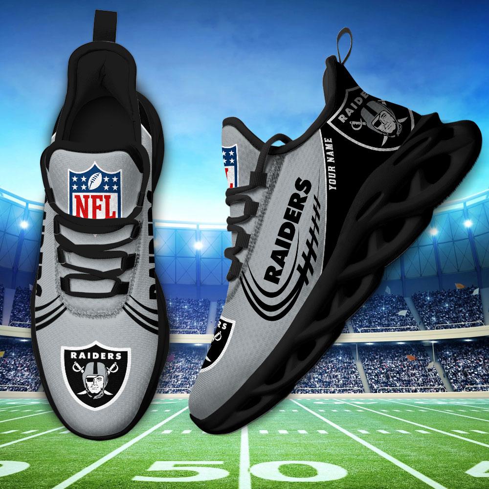 Personalized Las Vegas Raiders Max Soul Shoes Sneakers for Men And Women – NFL Football Fan Shoes, Team Sneakers - Image 4